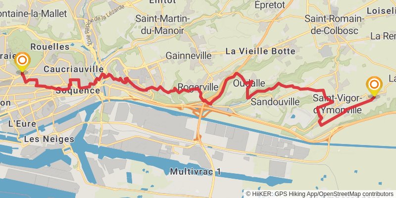 GR 2 - Sentier de la Seine stage 33 Map