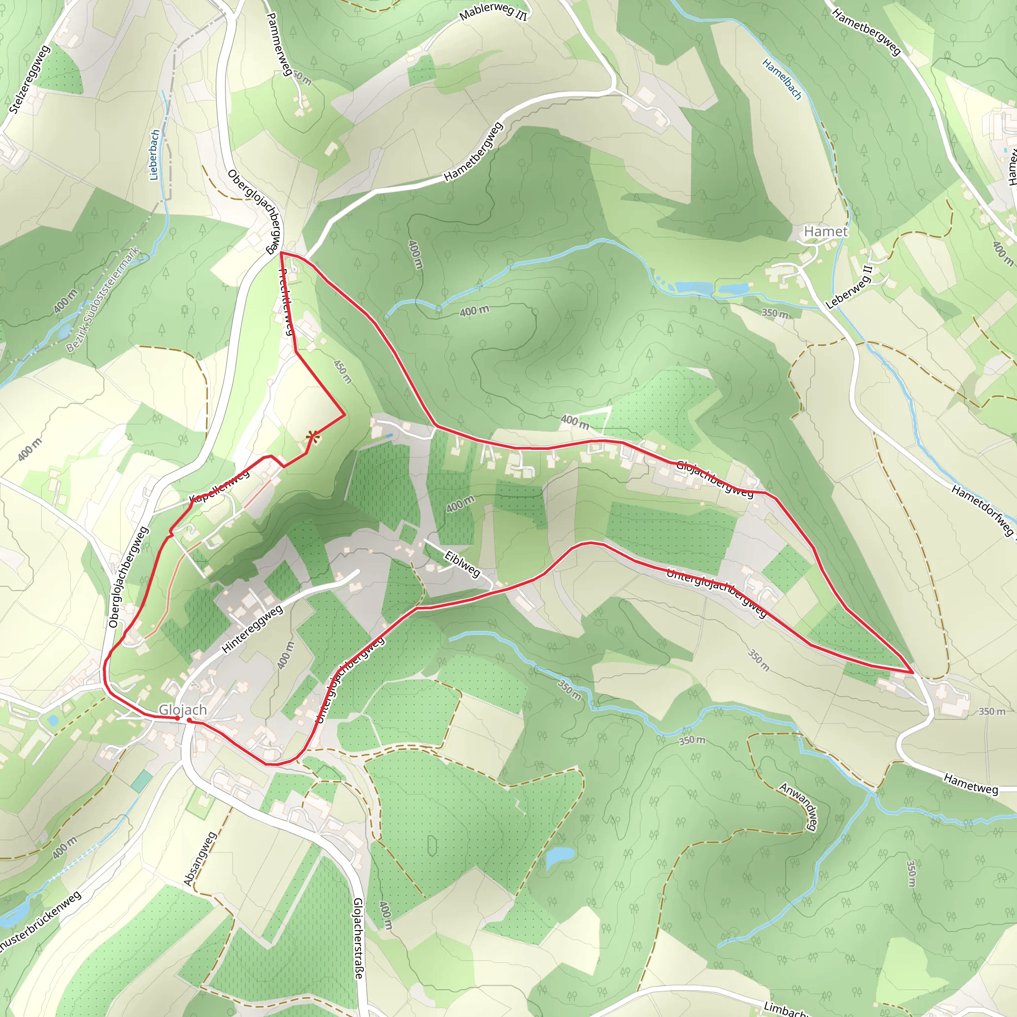 Glojach Chapel Loop mobile static map