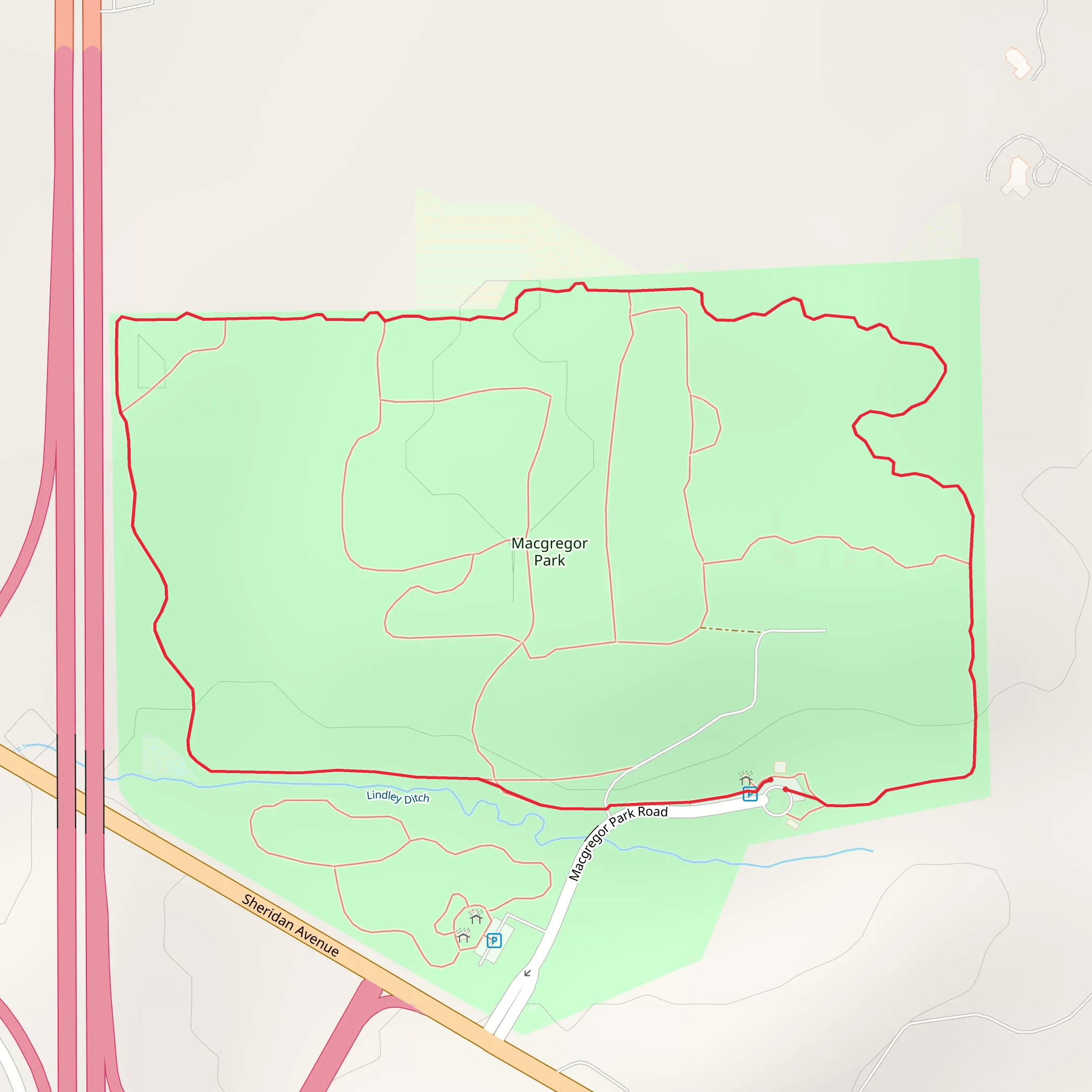 Macgregor Park Loop mobile static map