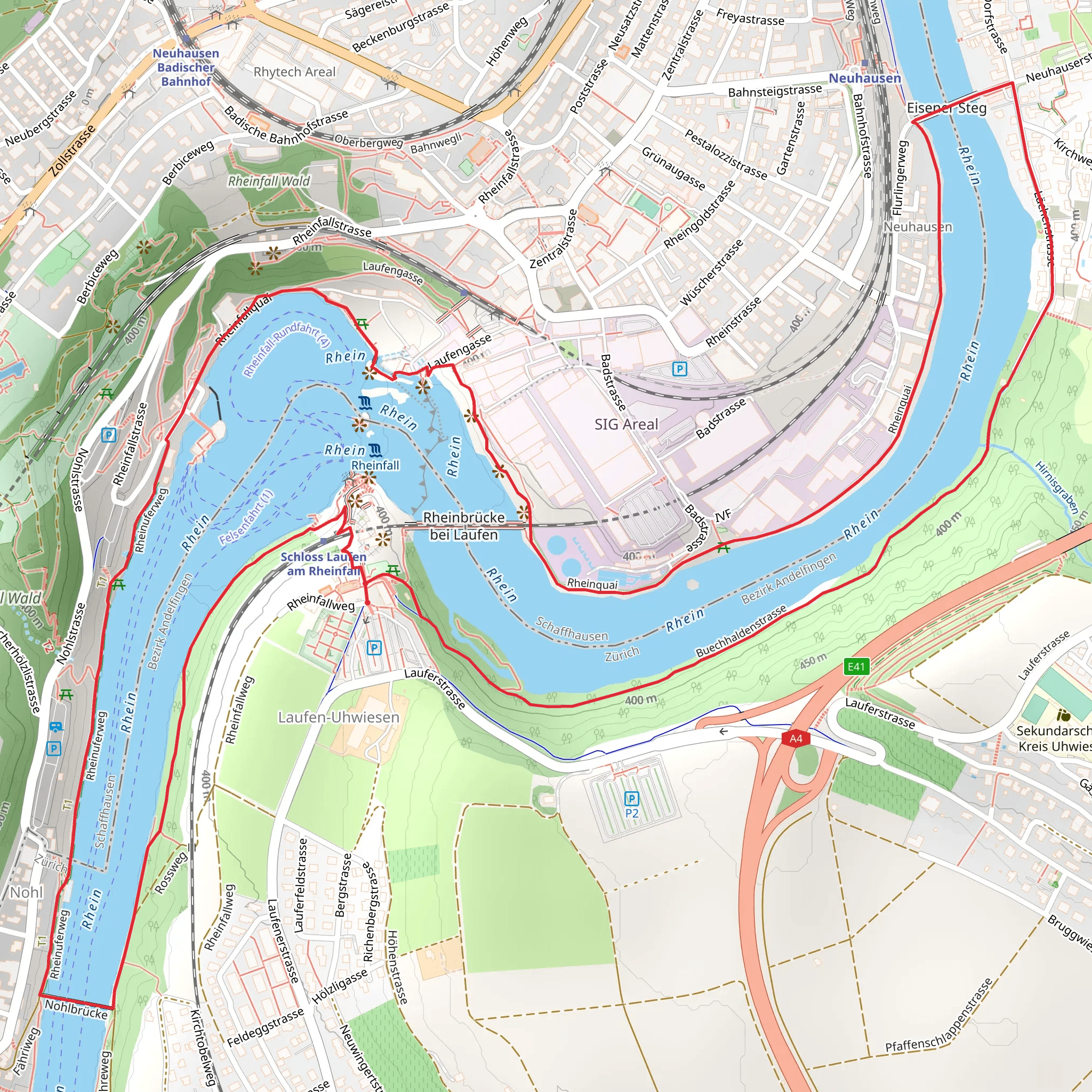 Rheinfall-Rundweg mobile static map