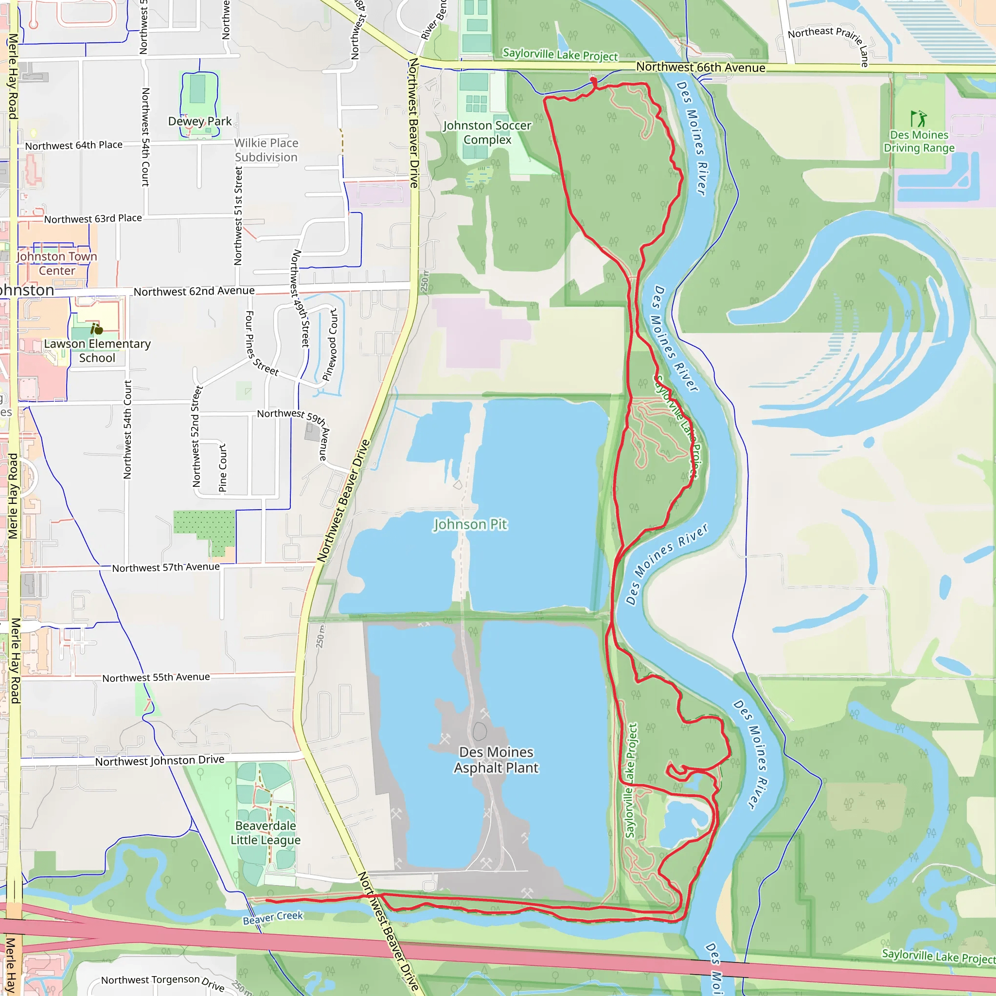 Top Shelf and Sycamore Loop Trail mobile static map