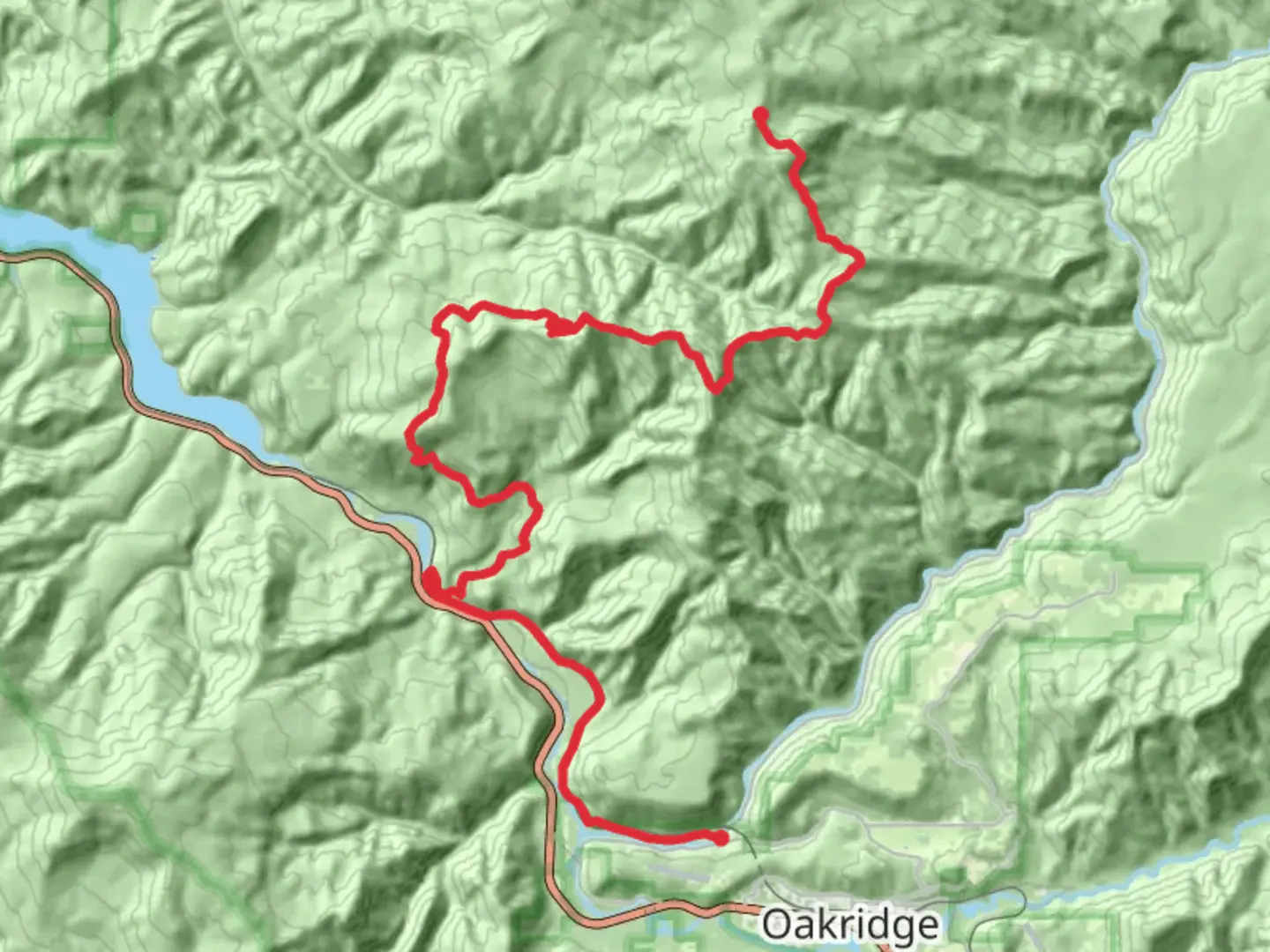 An image depicting the trail Tire Mountain and Lookout Point via Cloverpatch Trail and its surrounding area.