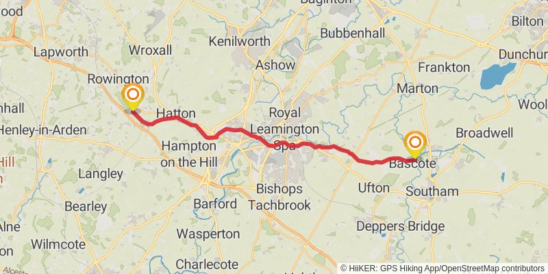 Grand Union Canal Walk stage 9 Map