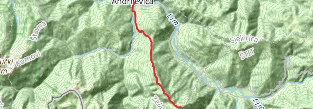 Via Dinarica Montenegro stage 5 Map
