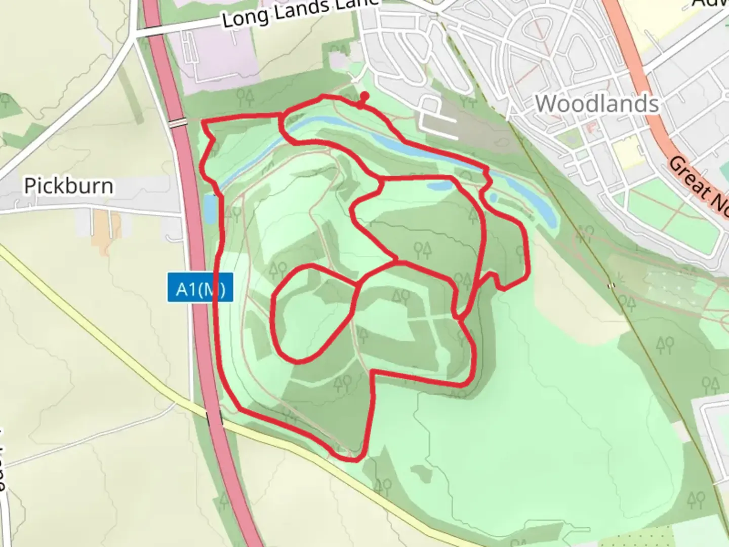 An image depicting the trail Common Hill and Broadworth Community Woodland and its surrounding area.