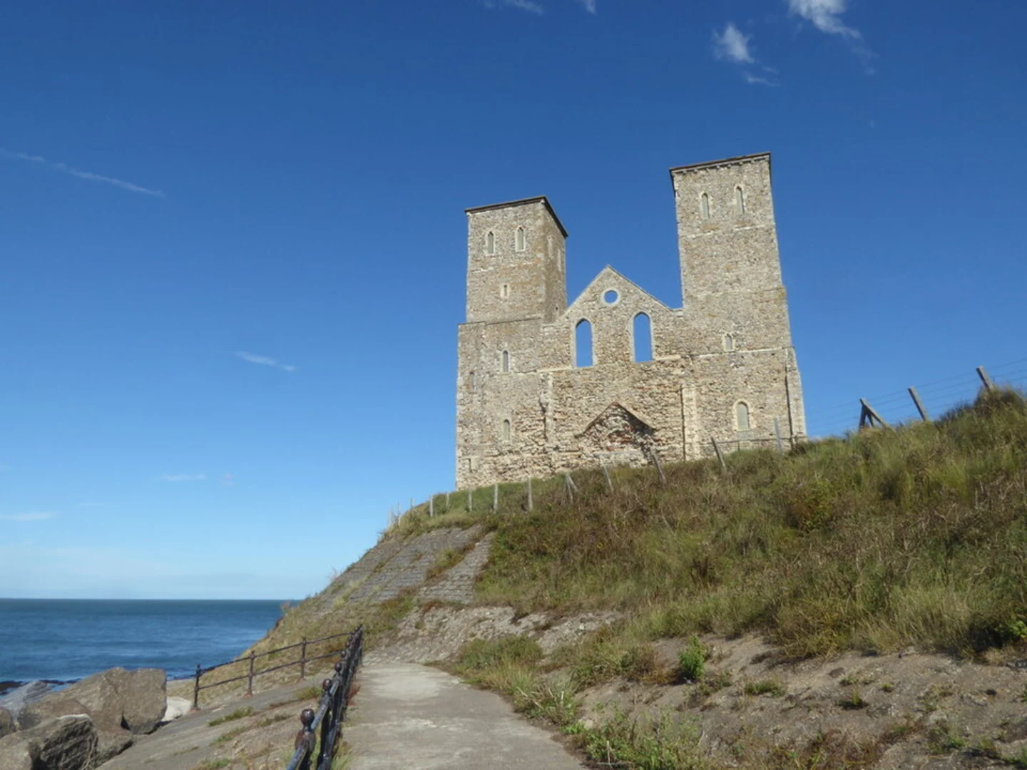 An image depicting the trail Reculver Country Park and its surrounding area.