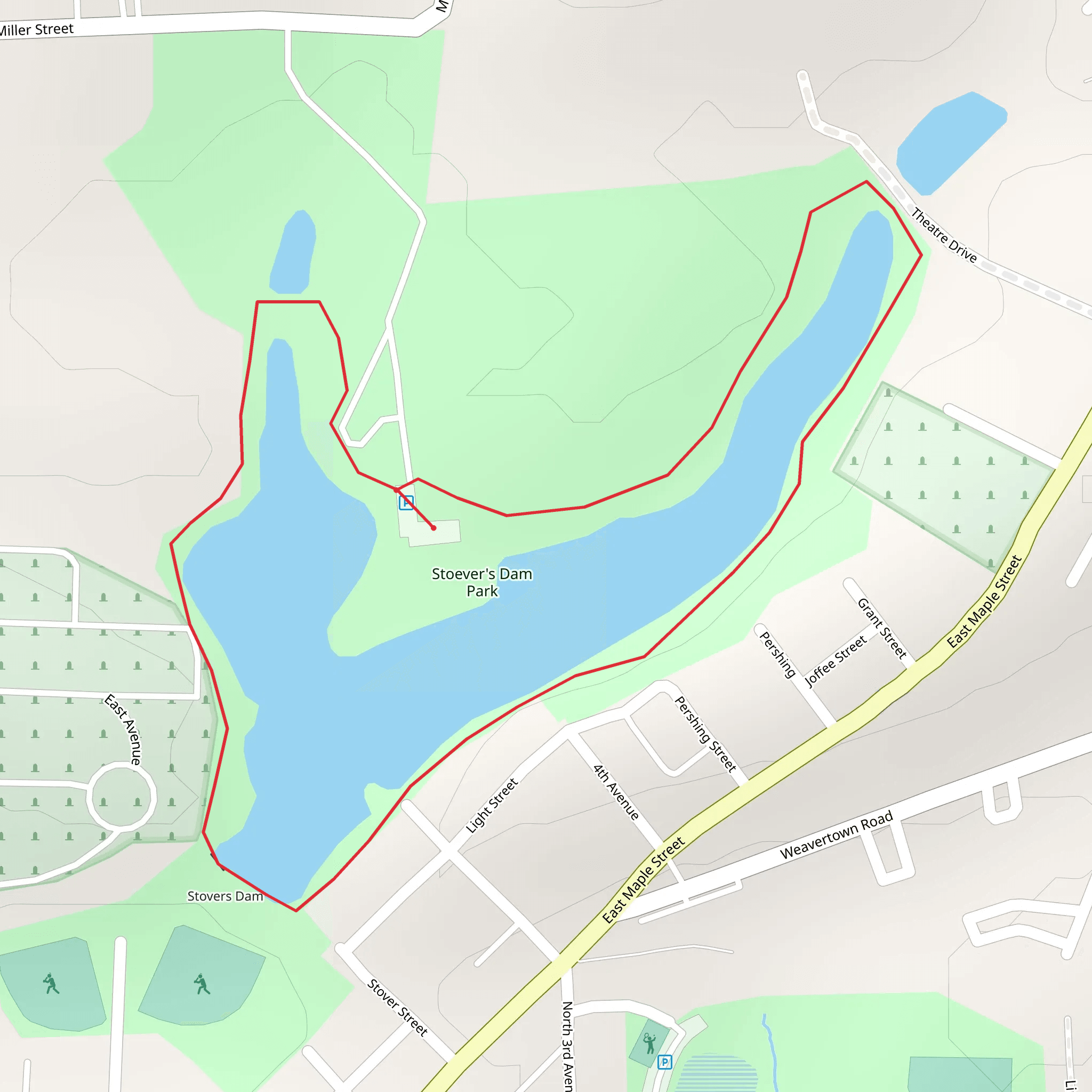 Stoever's Dam Park mobile static map