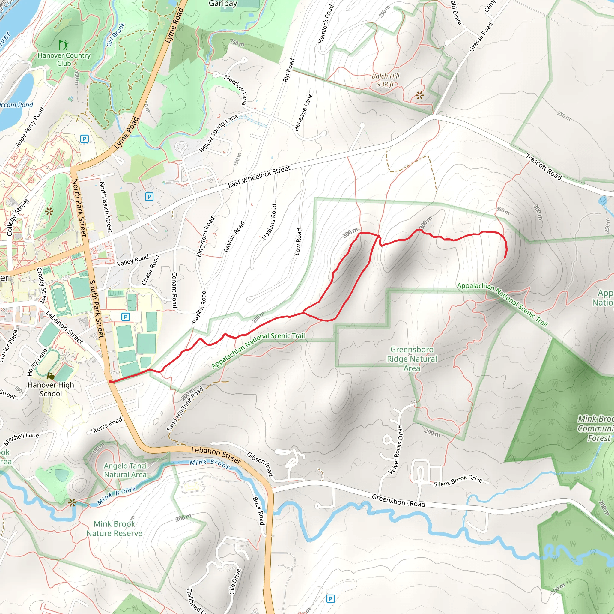 Velvet Rocks Trail via Appalachian Trail mobile static map