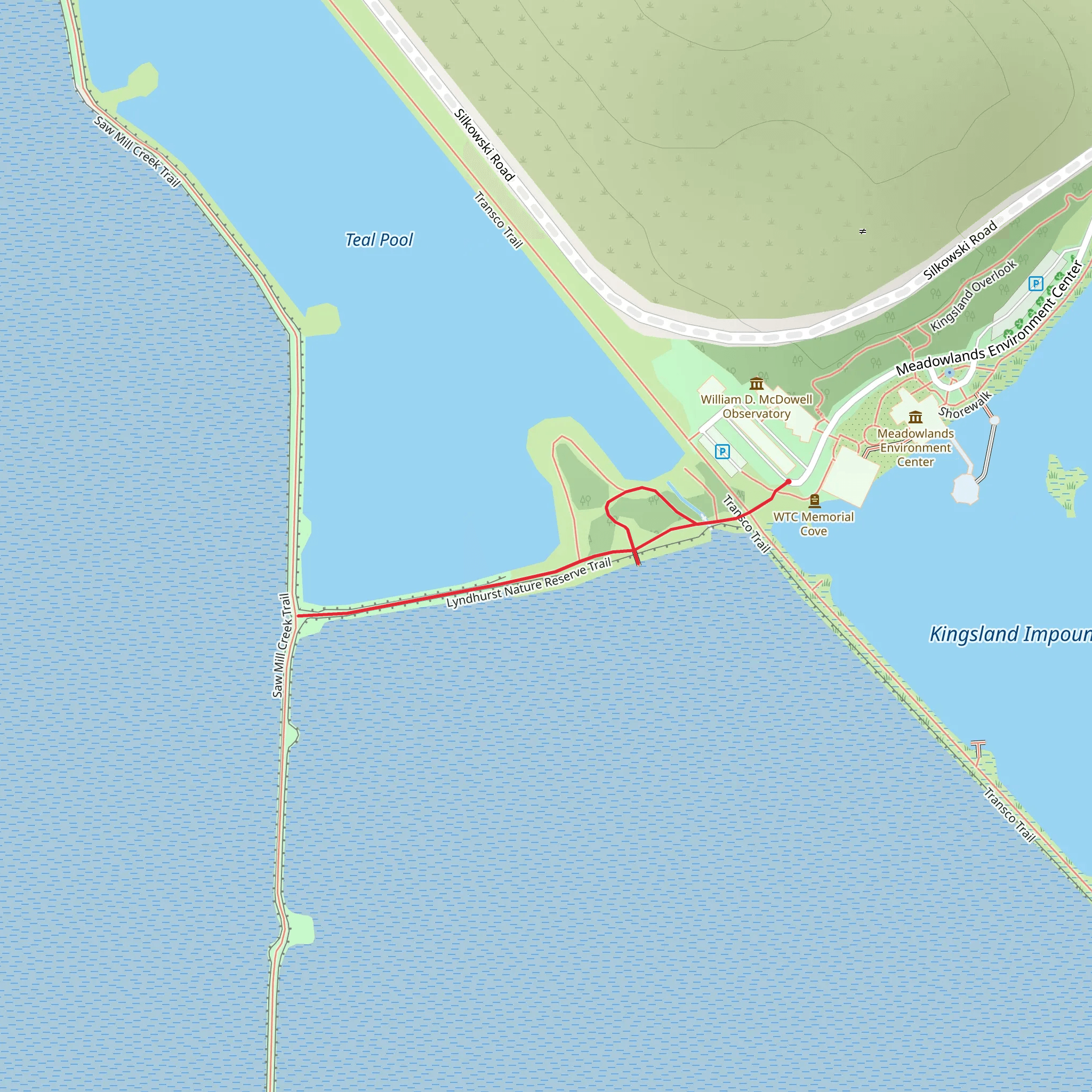 Lyndhurst Nature Reserve Short Trail mobile static map