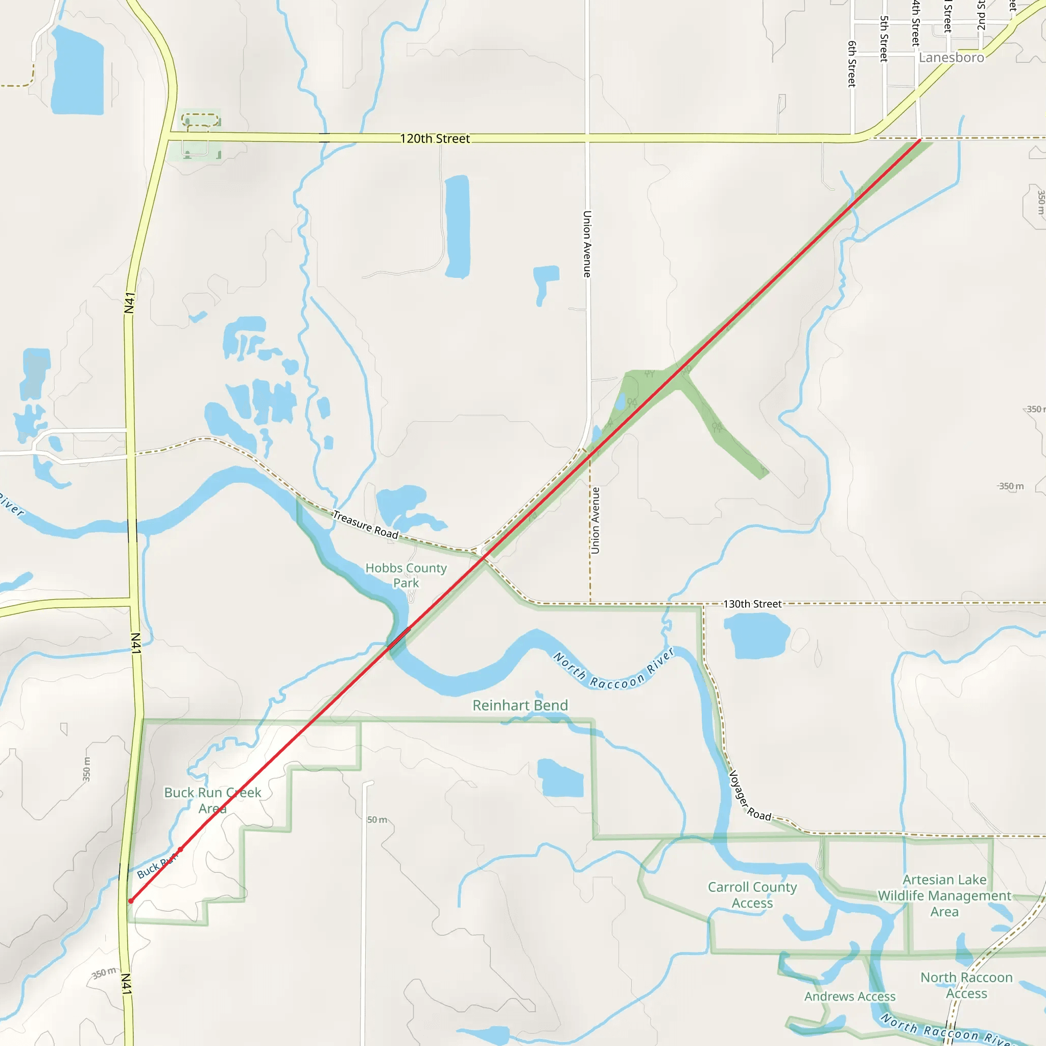 Russell White Nature Trail mobile static map