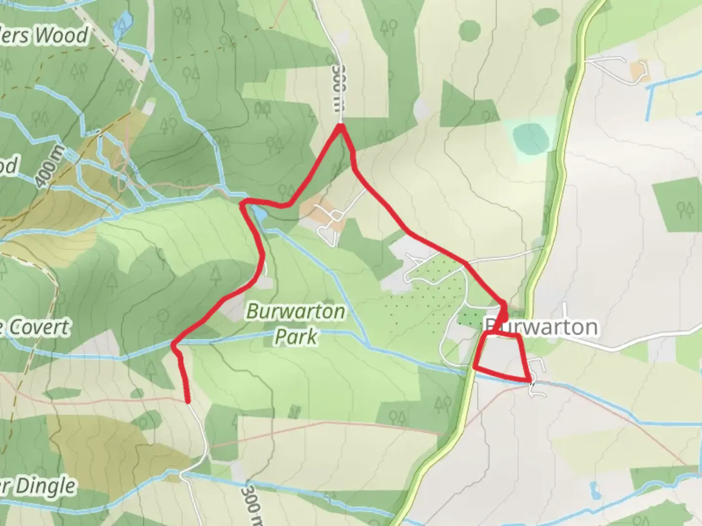 An image depicting the trail Holly Coppice and its surrounding area.
