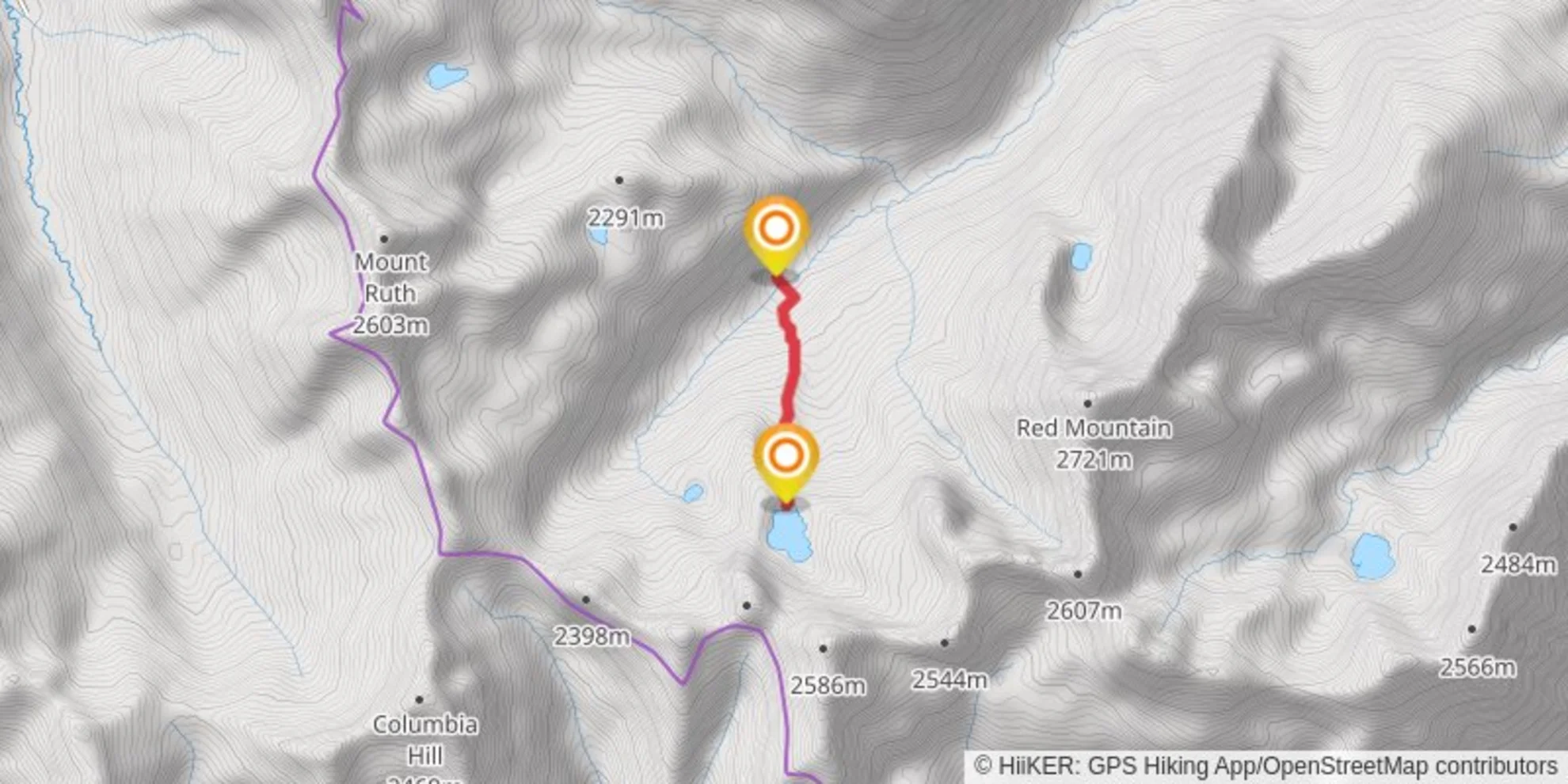 An image depicting the trail Summit Lake #3 and its surrounding area.