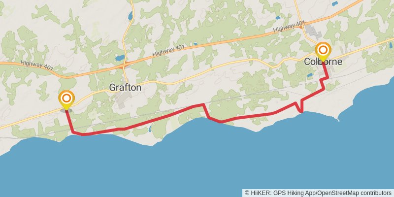 Waterfront Trail stage 18 Map