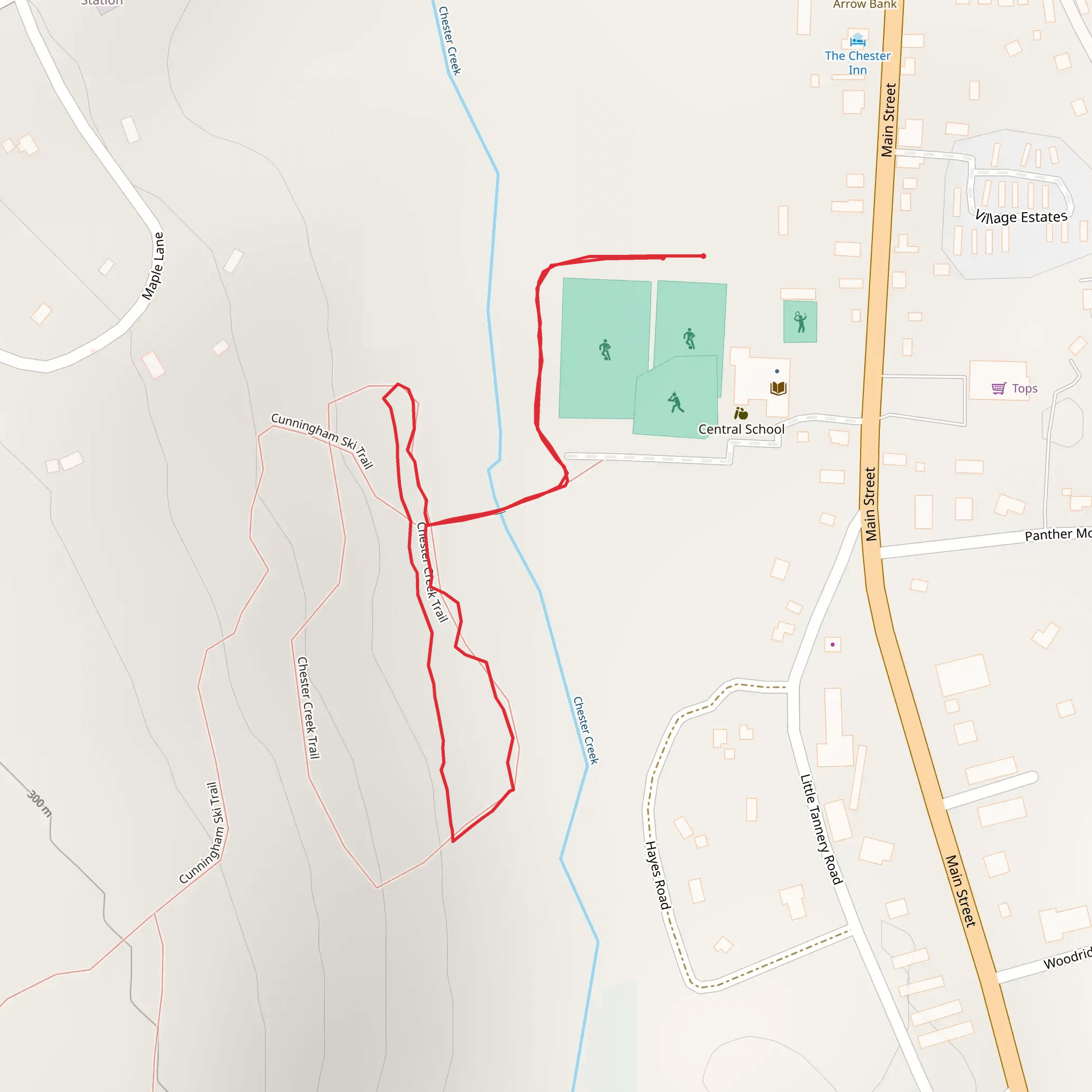 Chester Creek Loop mobile static map
