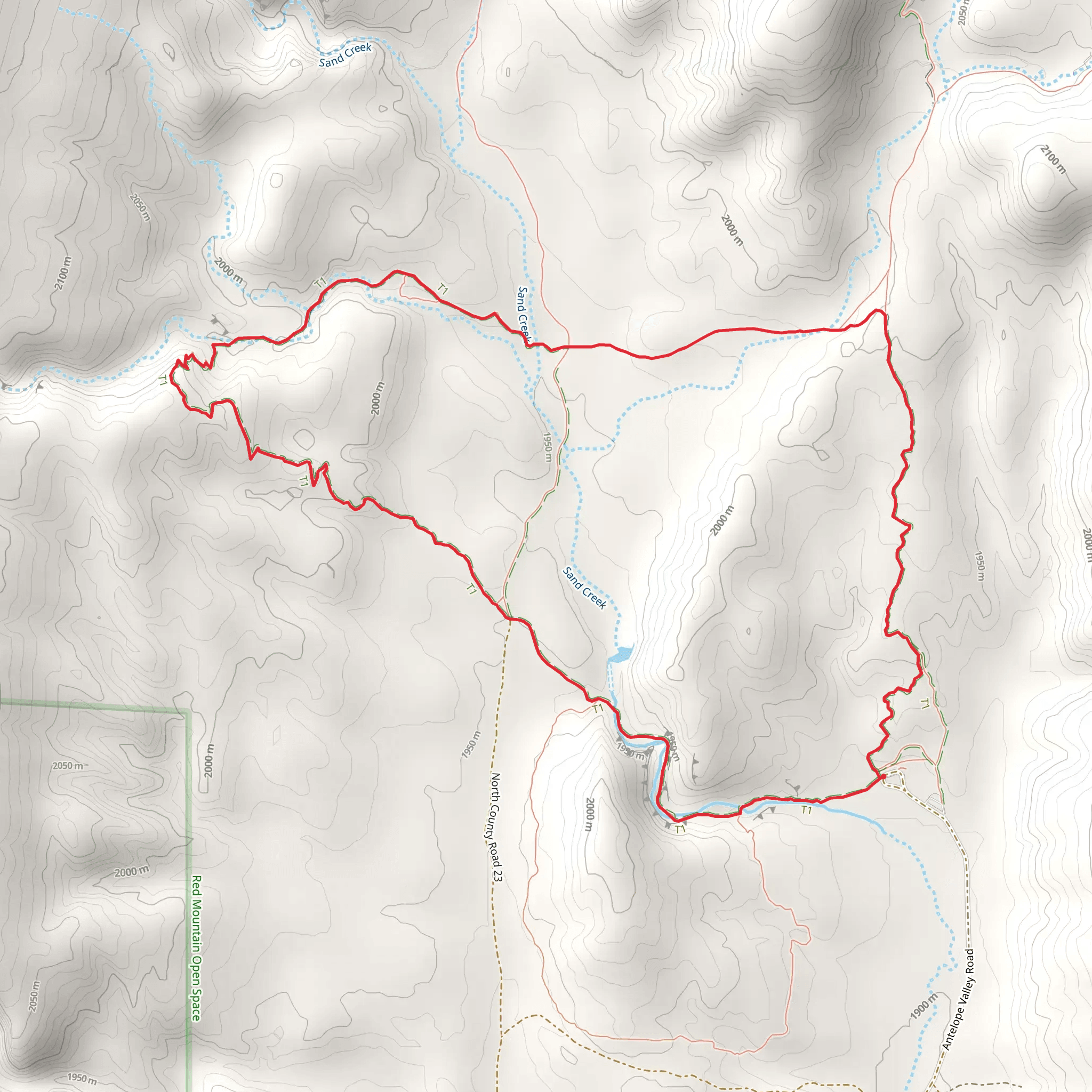 Bent Rock, K-Lynn Cameron and Sinking Sun Loop Trail mobile static map