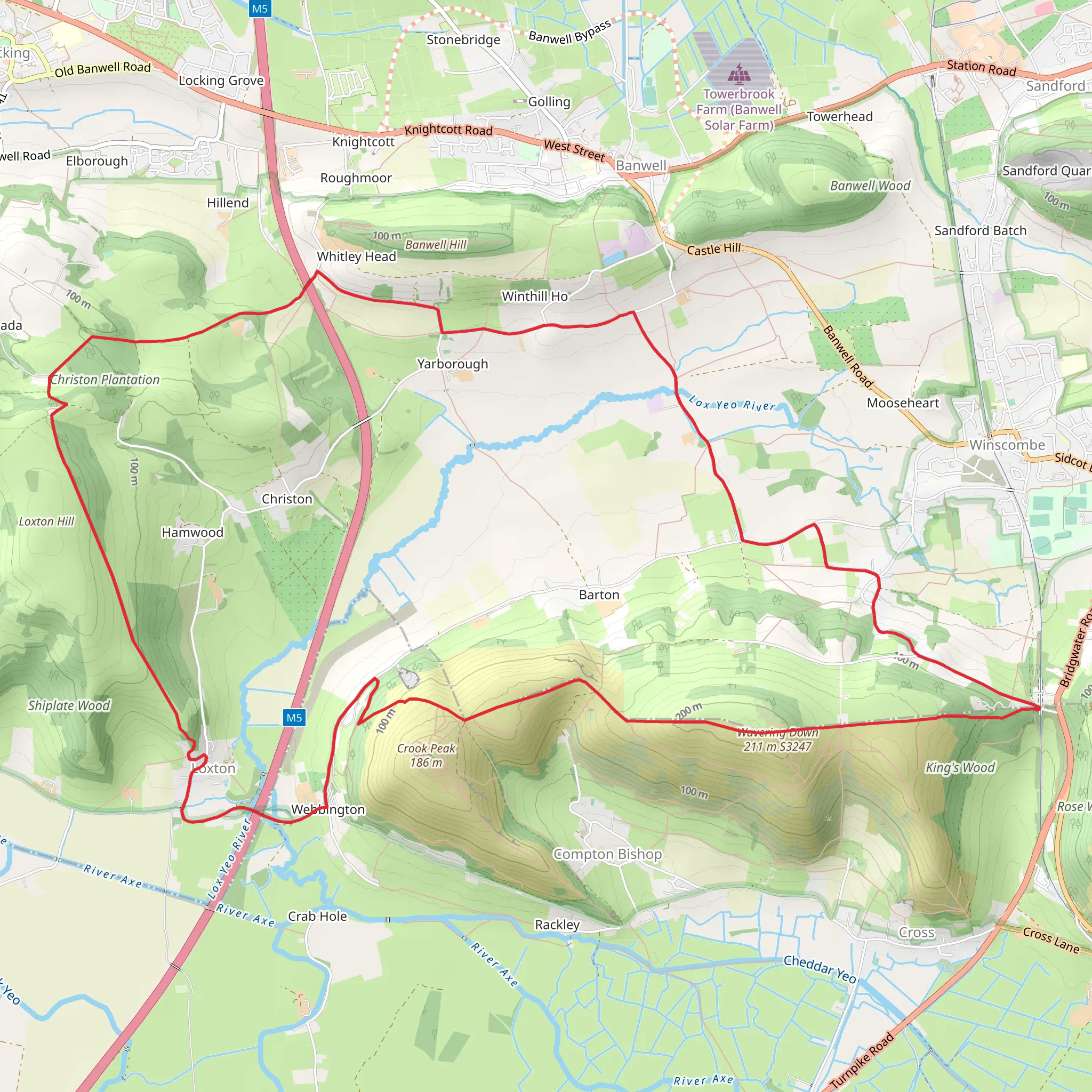 Webbington, Loxton and Yarborough Loop mobile static map