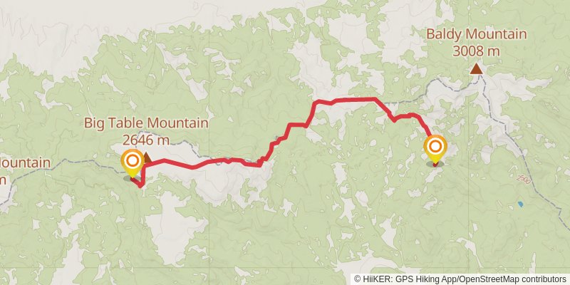 Continental Divide Trail - Montana And Idaho stage 10 Map