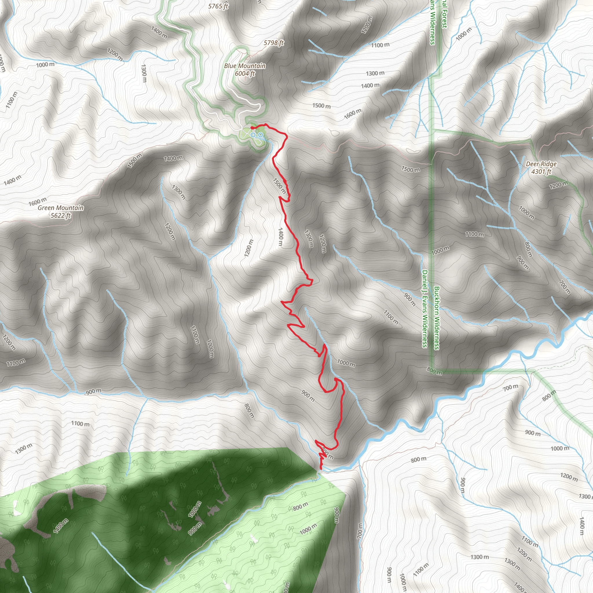Three Forks Trail mobile static map
