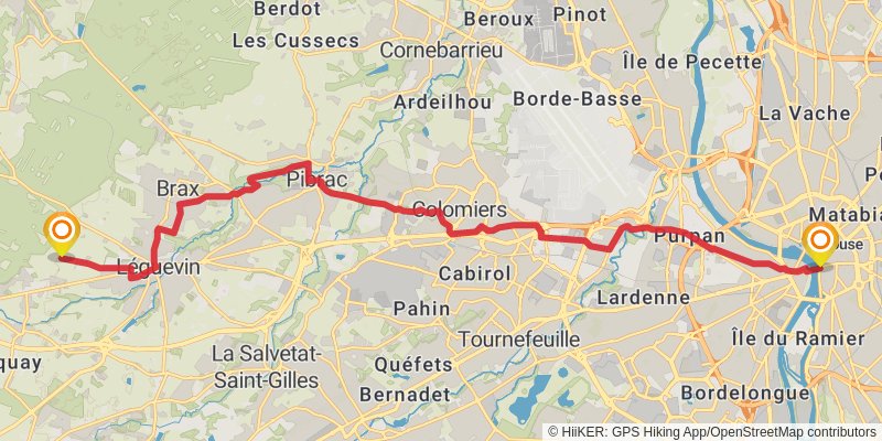 Camino Menton-Candanchu via Arles stage 47 Map