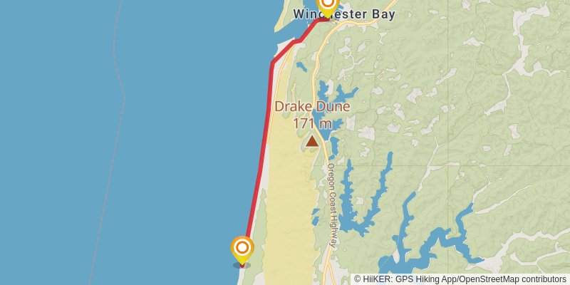 Oregon Coast Trail stage 21 Map
