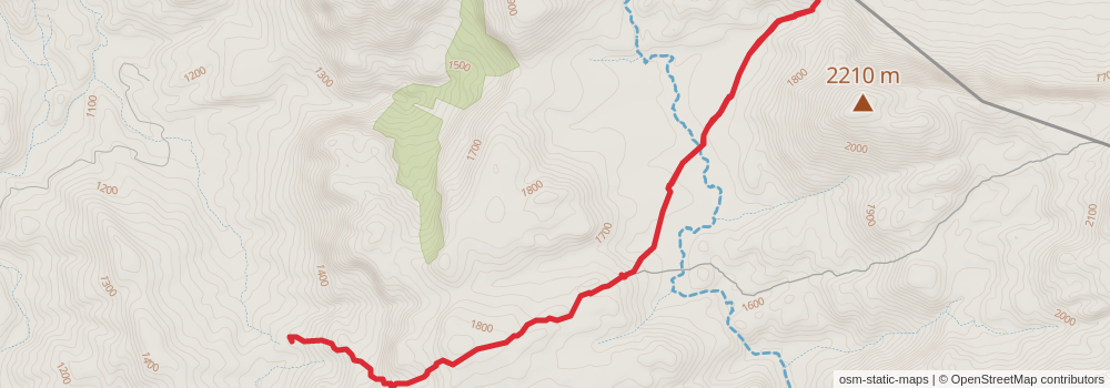 Base Camp - The Hut - Skeleton Pass Trail stage 2 Map
