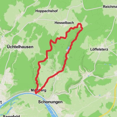 Mainberg and Hesselbach Loop via NSG Hausener Talhange mobile static map