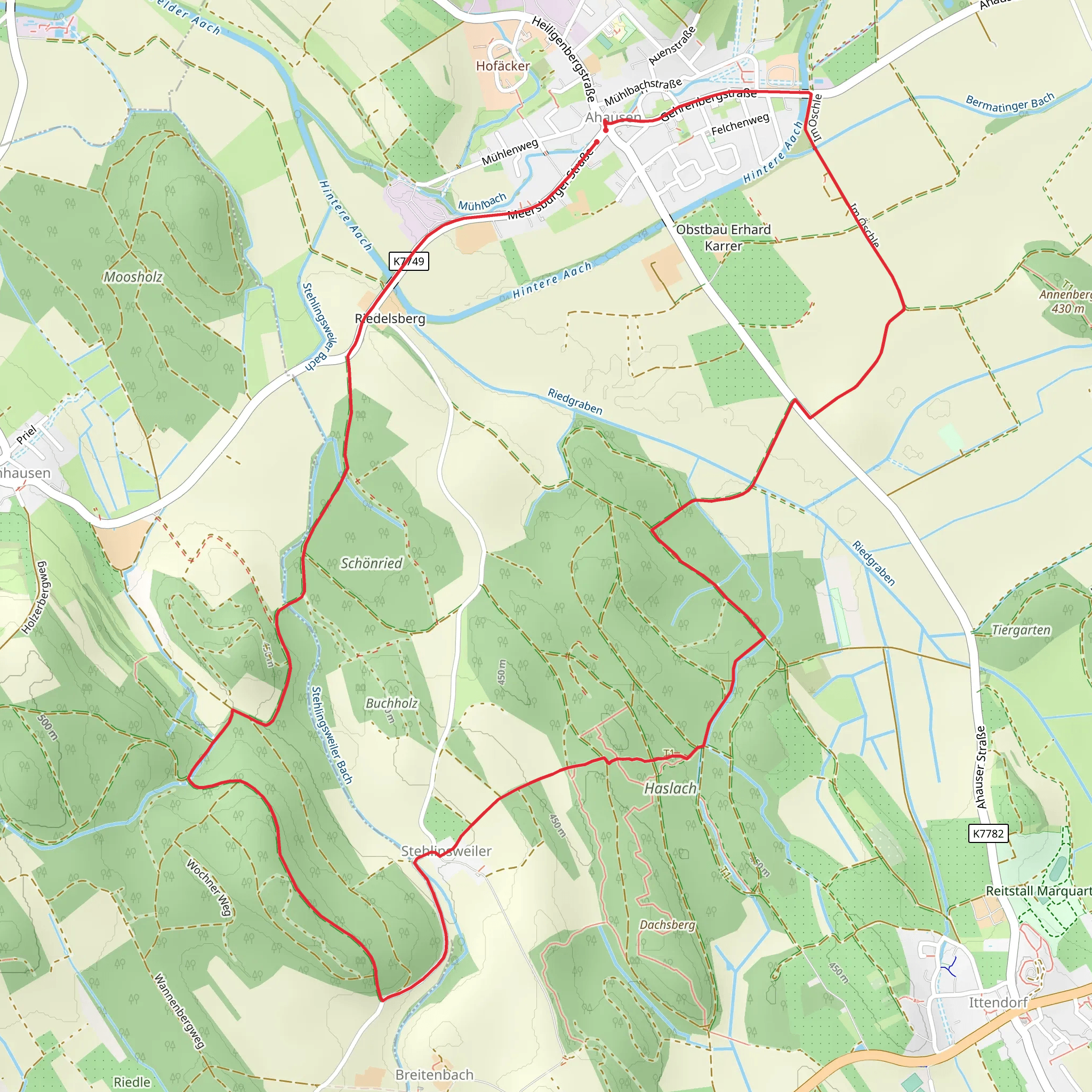 Rundweg A2 mobile static map
