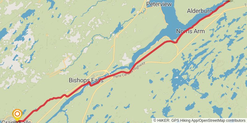 Newfoundland T'railway Trail stage 17 Map