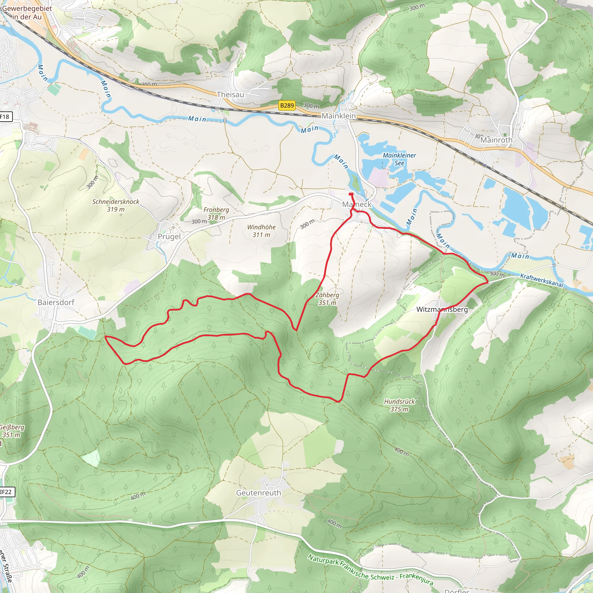 Obermain - Ostweg and Geutenreuther Spange mobile static map