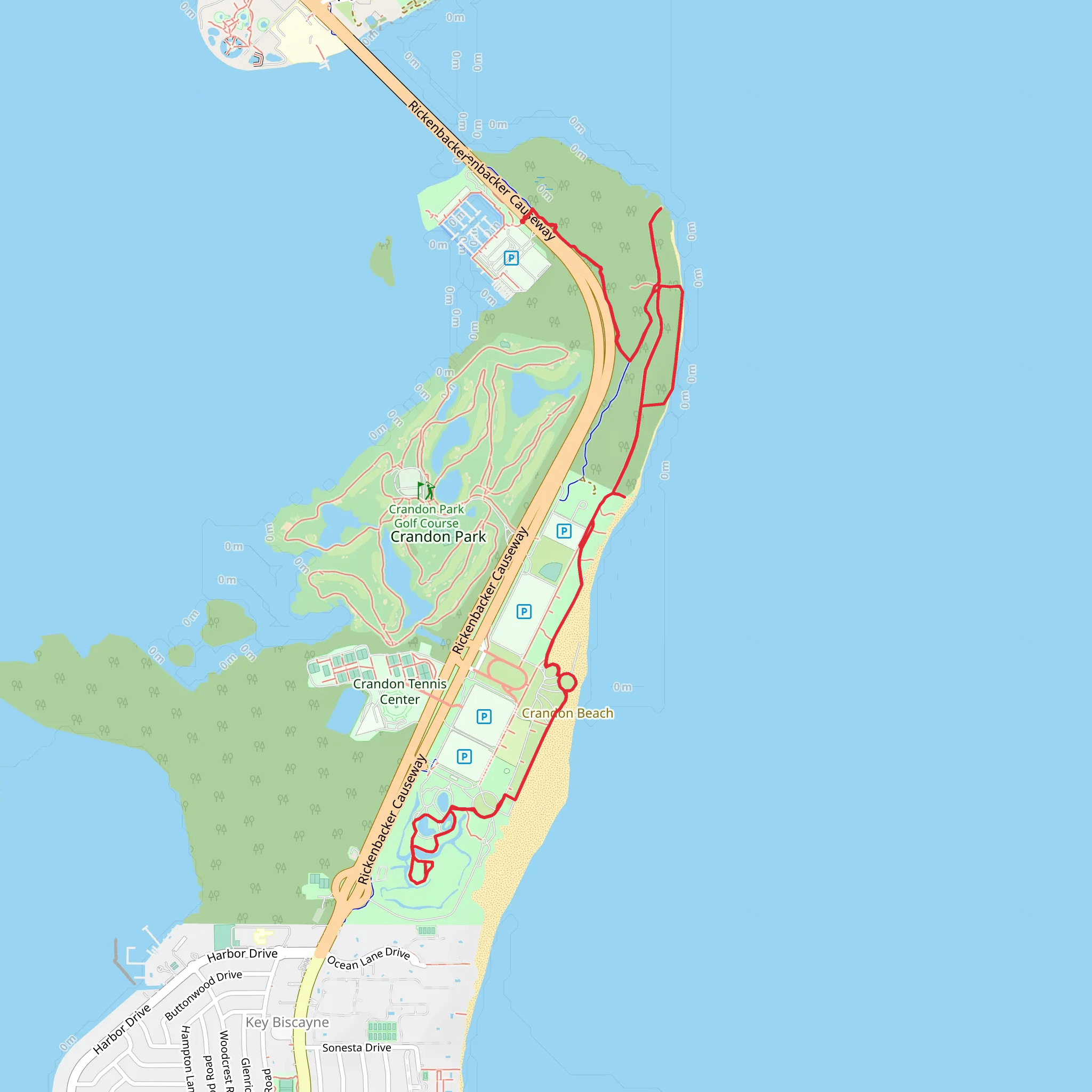 Rickenbacker Trail Out and Back mobile static map