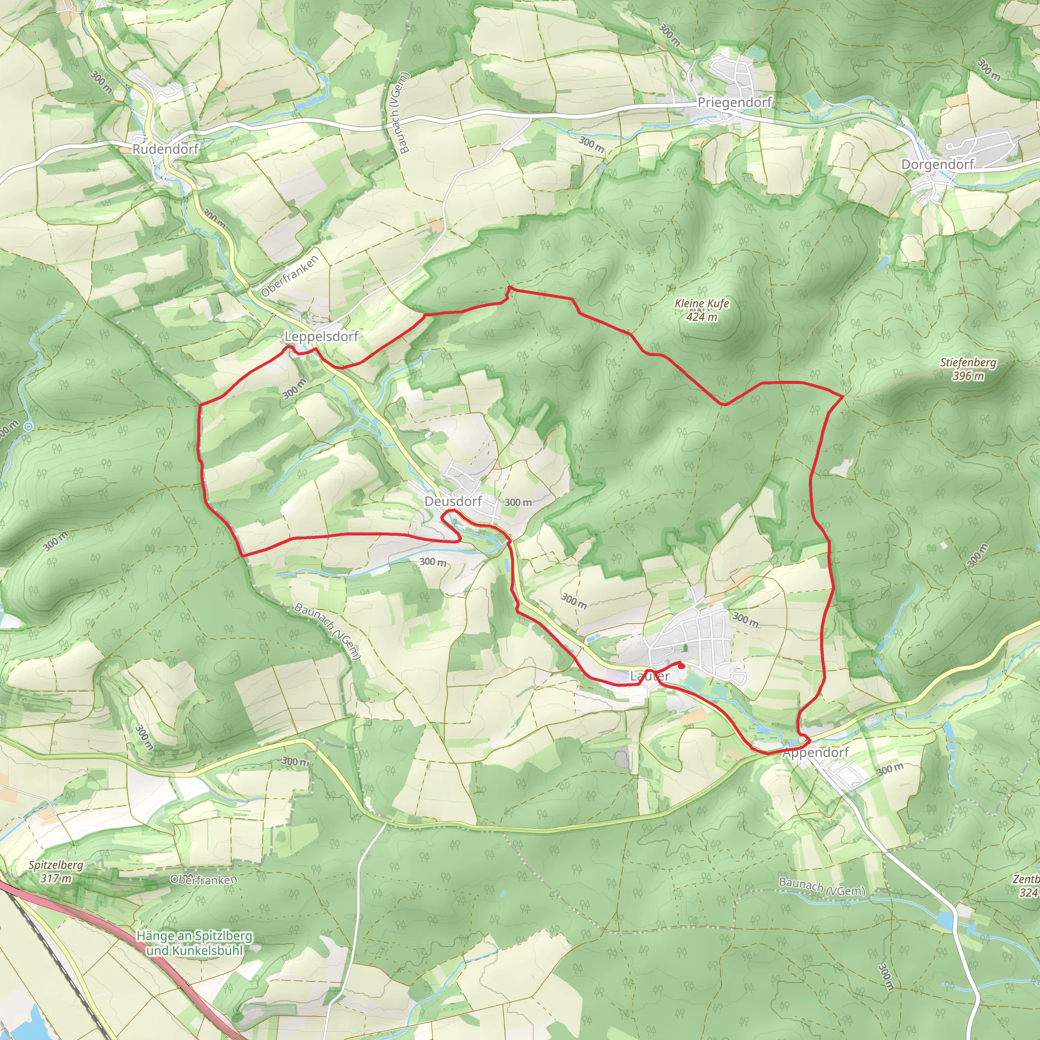 Eichhoernchen Wanderweg Lauter mobile static map