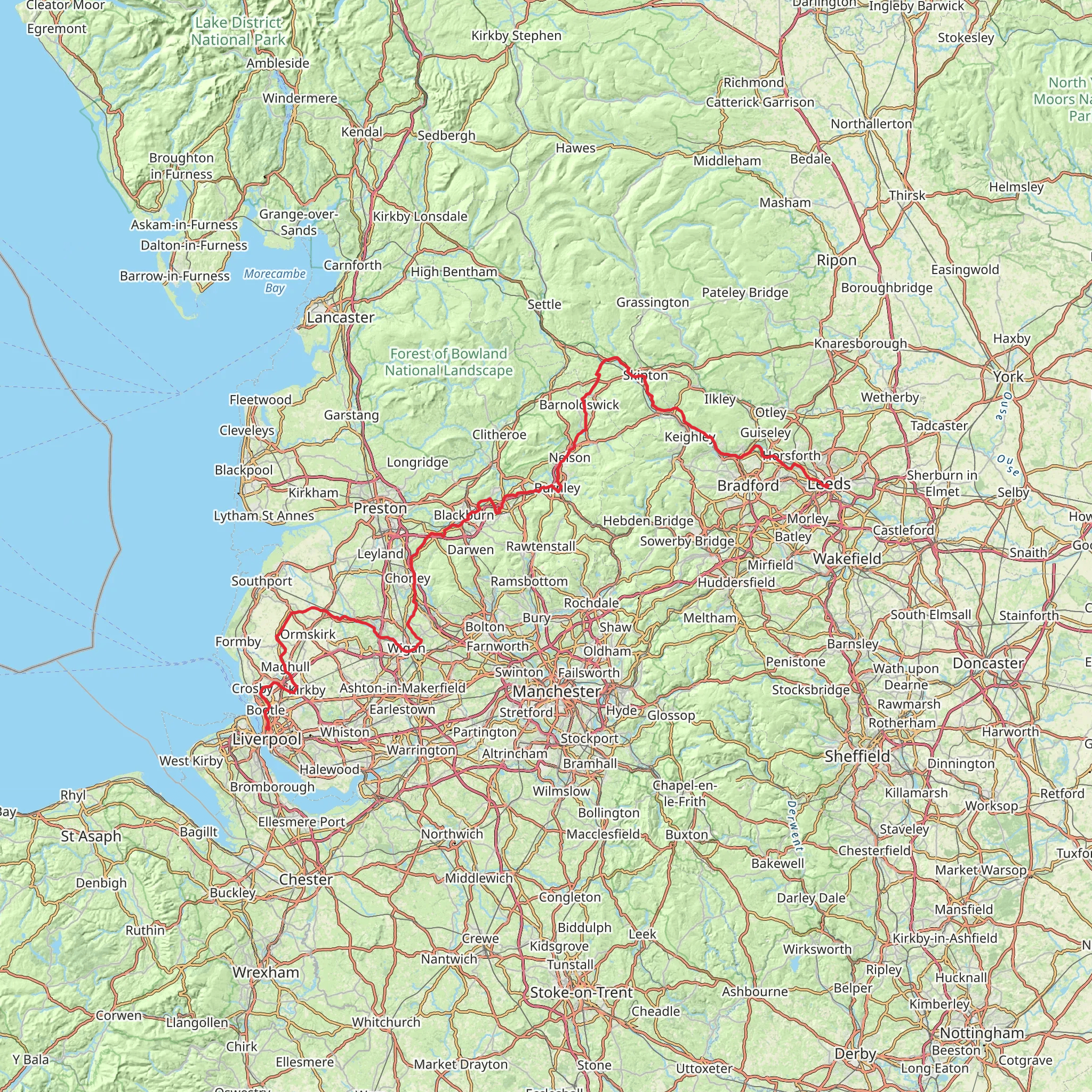 Leeds and Liverpool Canal Walk mobile static map