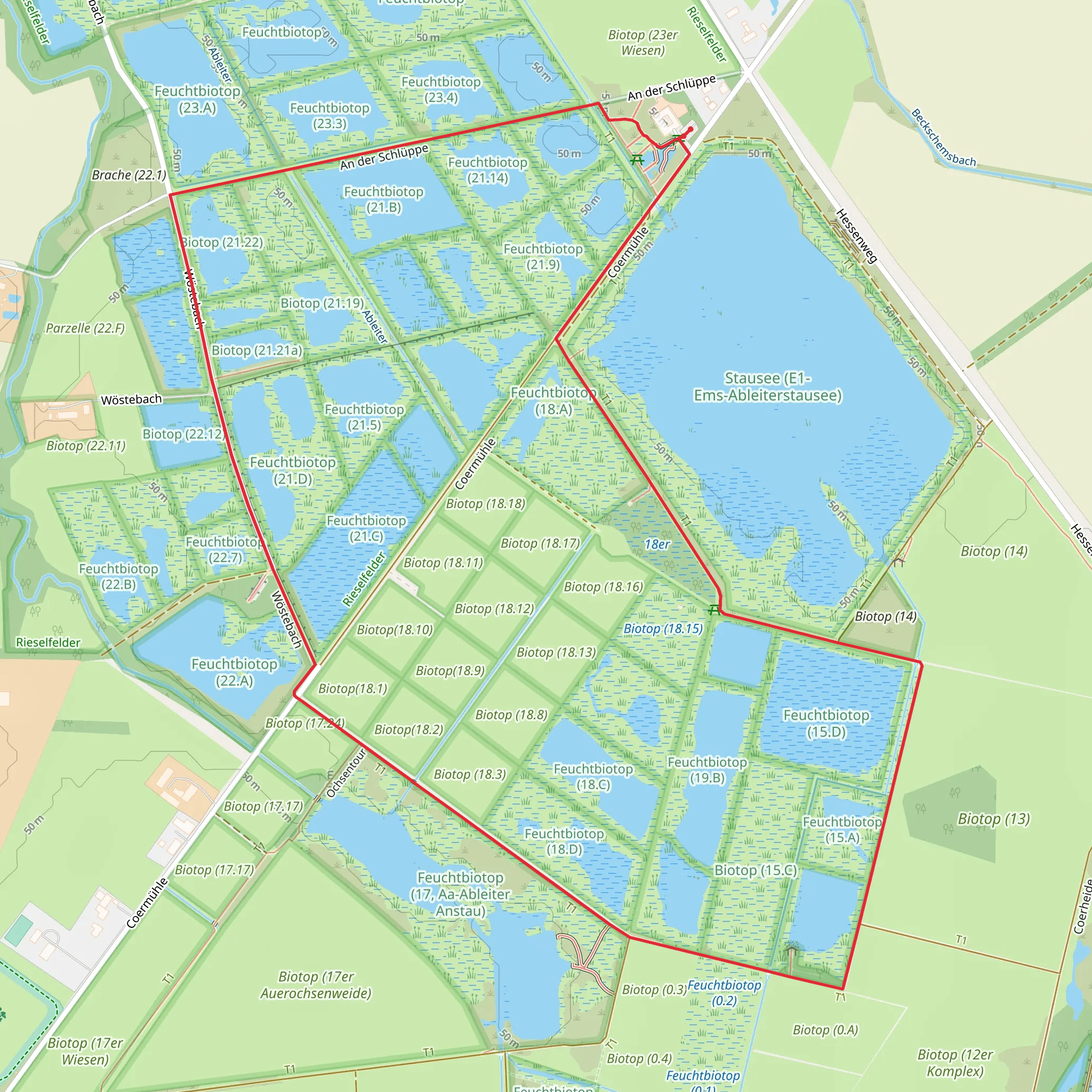 Ochsentour and Wostebach Loop mobile static map