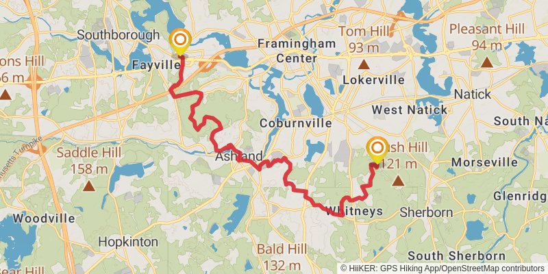 Bay Circuit Trail stage 10 Map