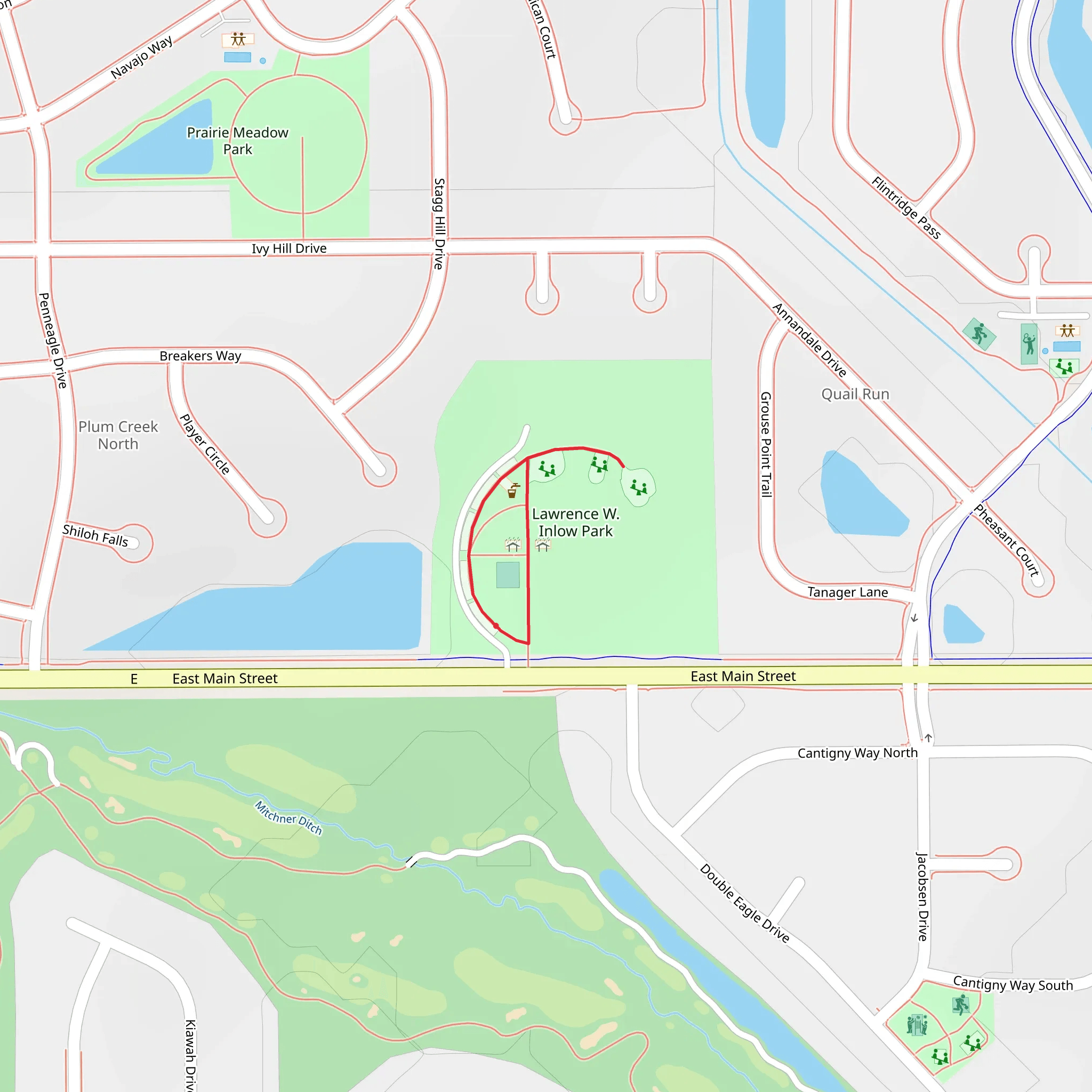 Lawrence W Inlow Park Loop mobile static map