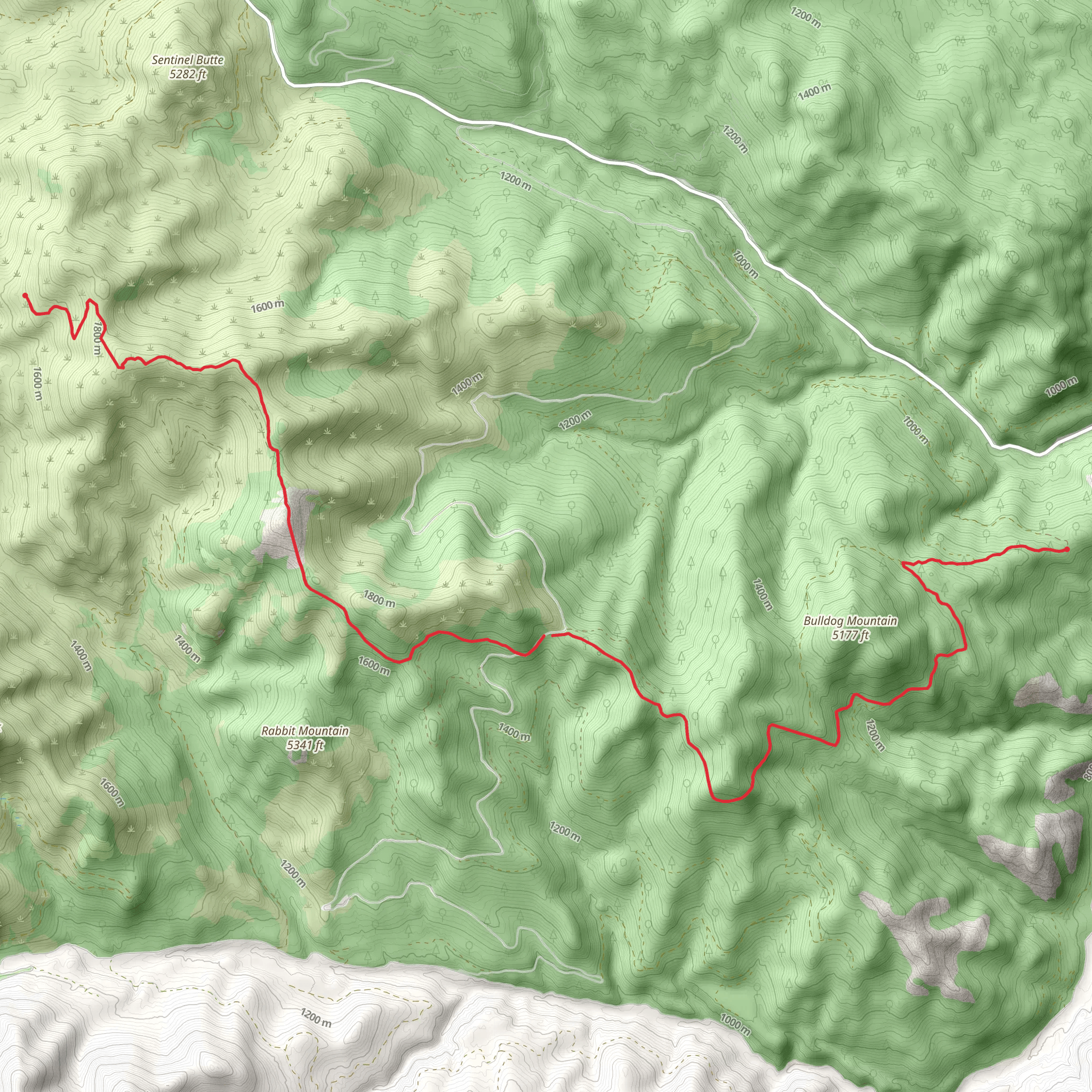 Taylor Ridge Trail mobile static map