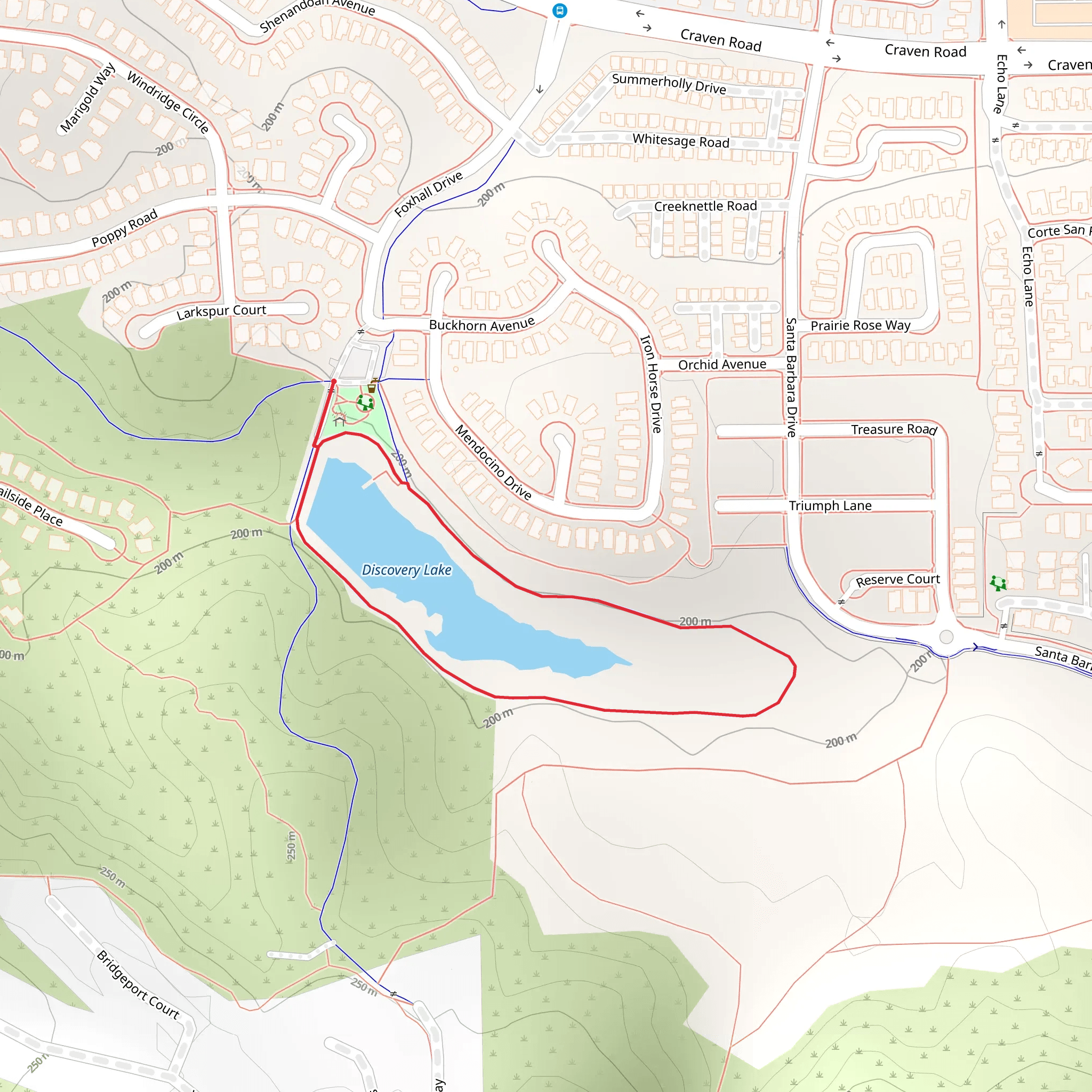 Discovery Lake Loop mobile static map