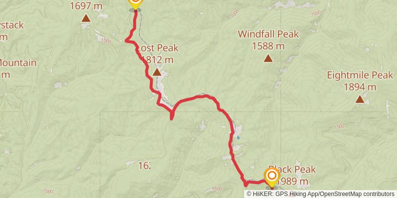 Idaho Centennial Trail stage 68 Map