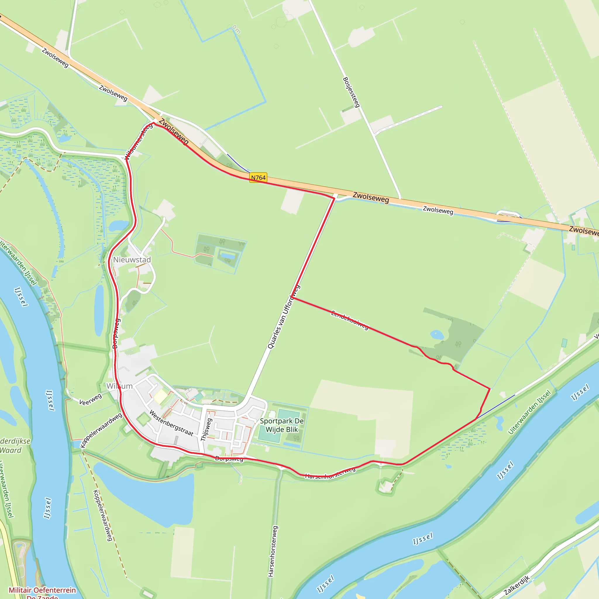 Dorps Weg and Eendekooi Weg mobile static map