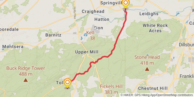 Appalachian Trail - Pennsylvania stage 4 Map
