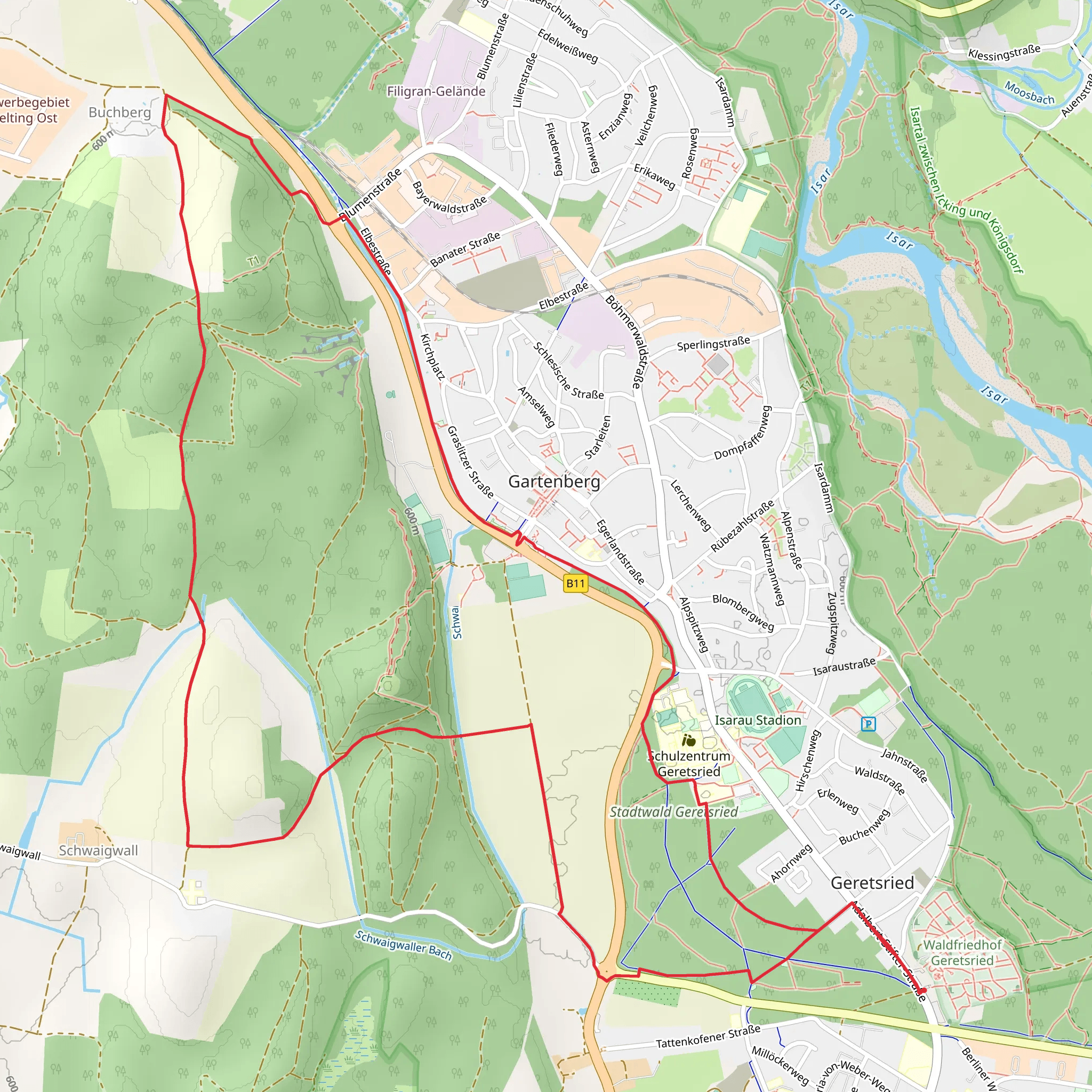 Geretsried Loop mobile static map