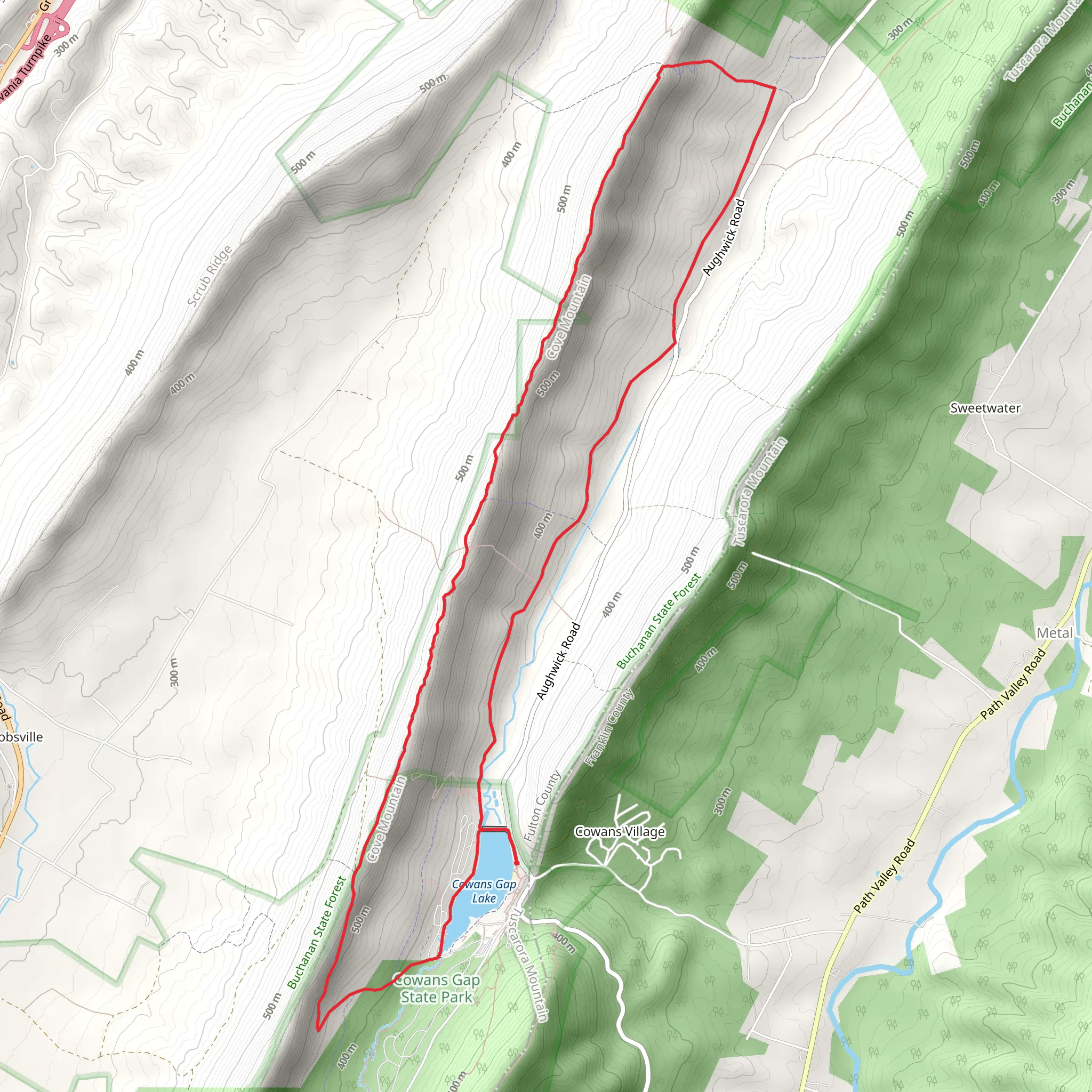 Standing Stone Trail Loop mobile static map