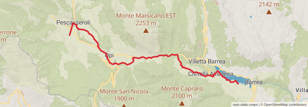 Sentiero Italia - Apennines Section stage 65 Map
