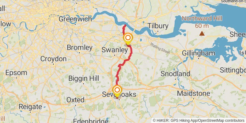 Darent Valley Path stage 4 Map