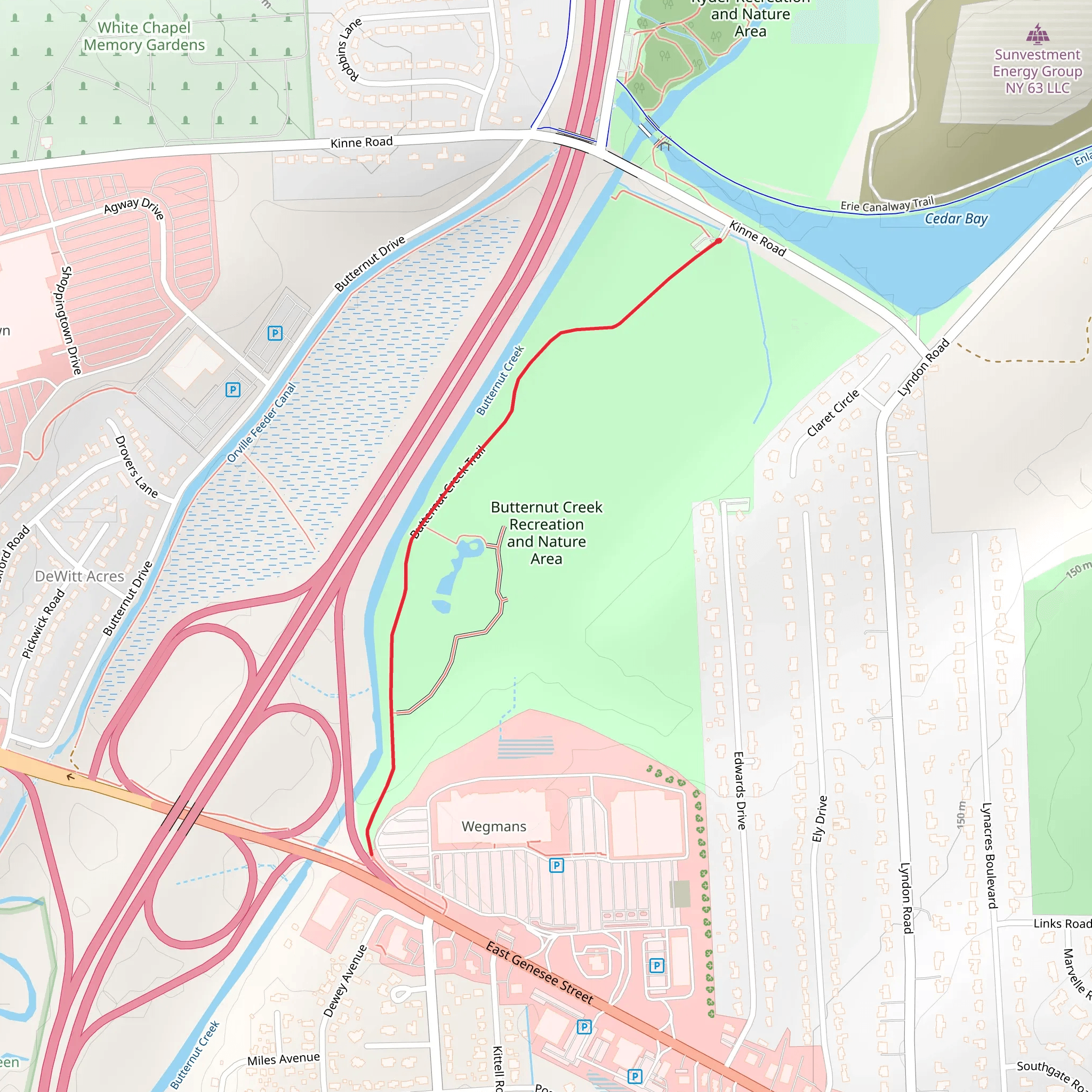 Butternut Creek mobile static map