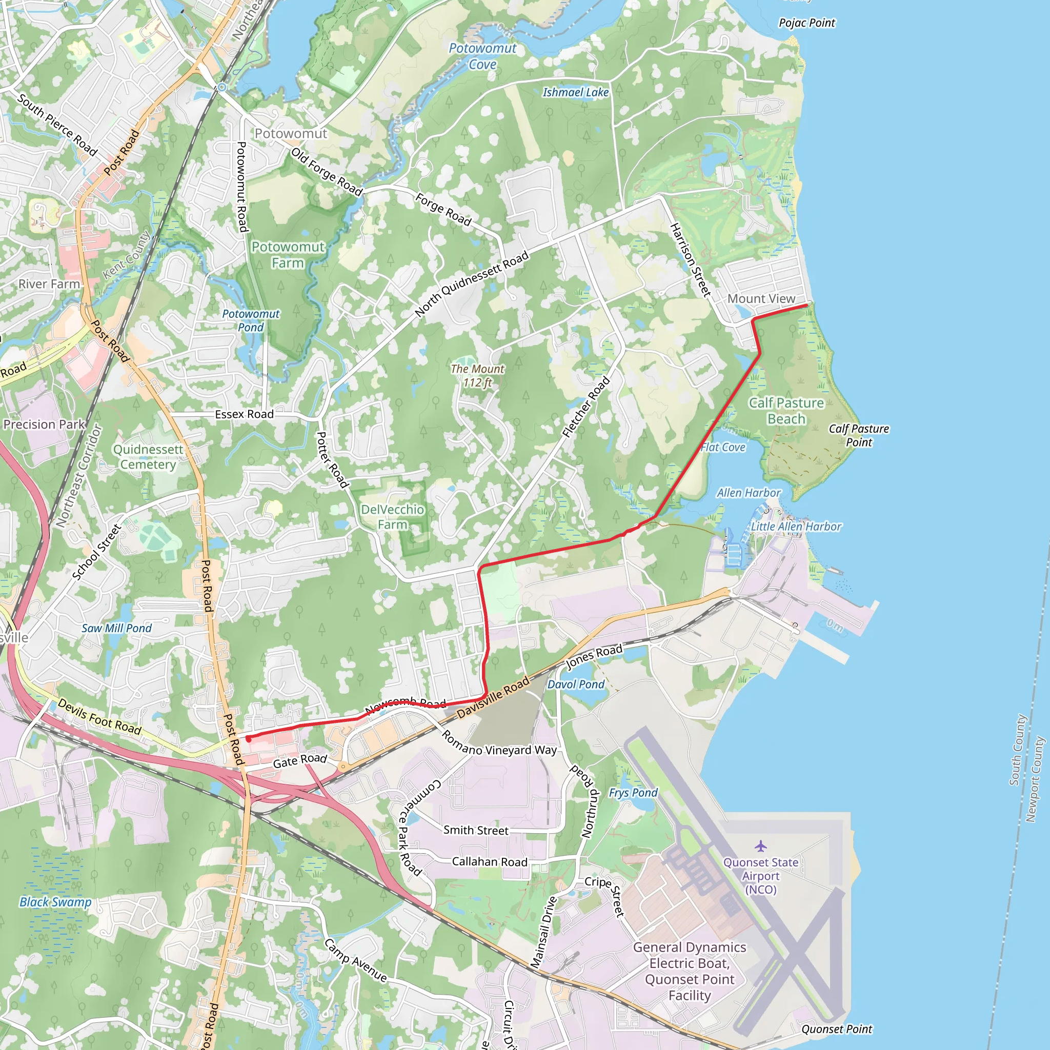 Quonset Path mobile static map