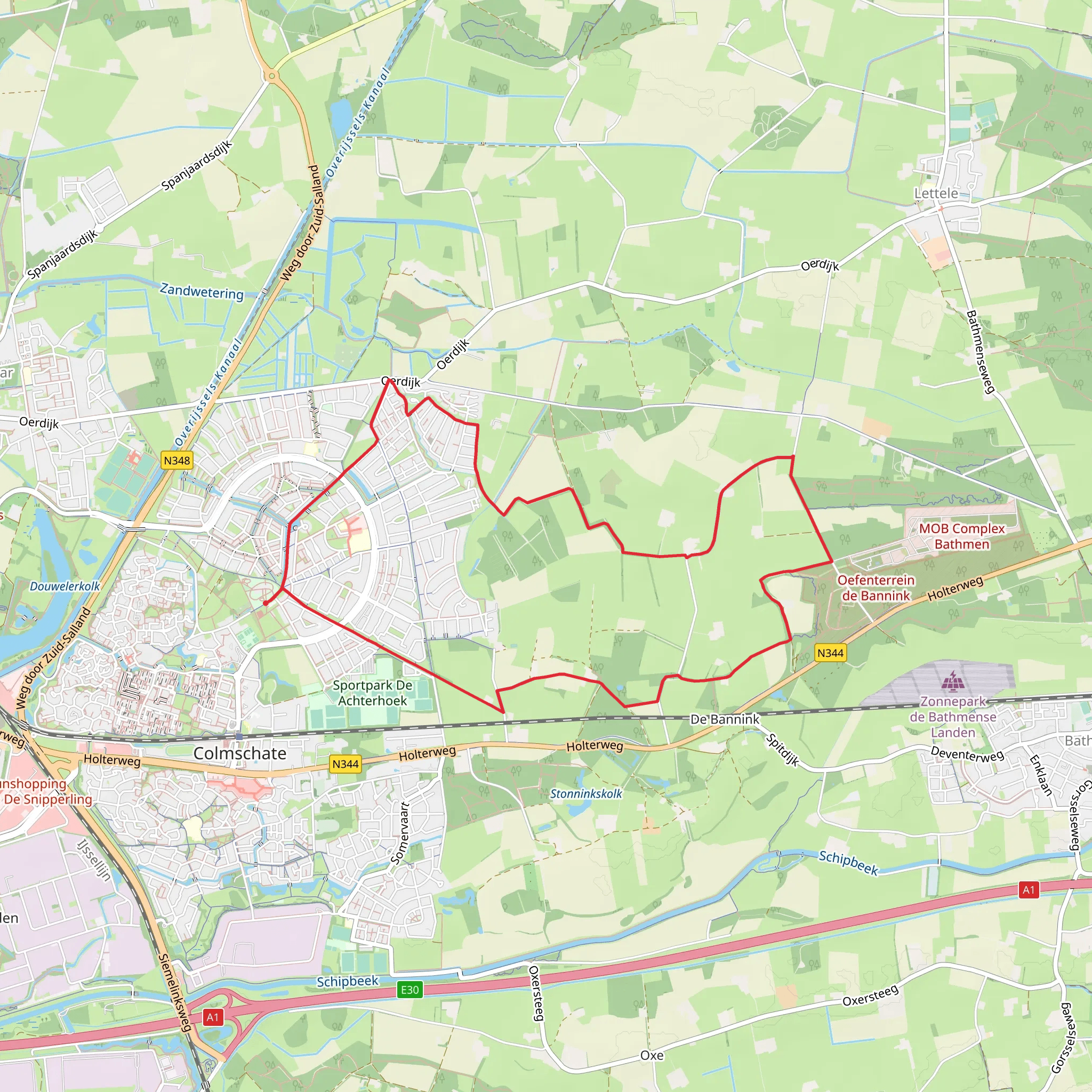 Salland and Sallandpad Loop mobile static map