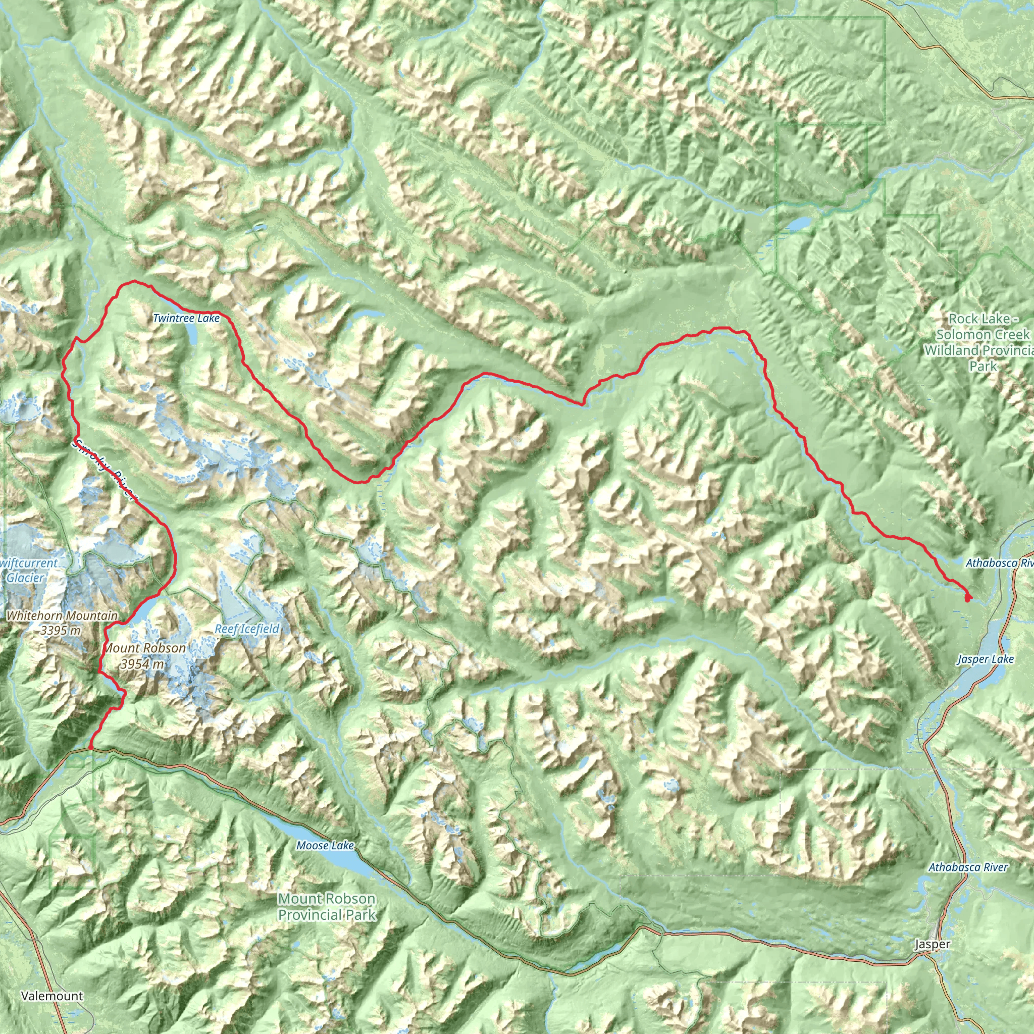 North Boundary Trail mobile static map
