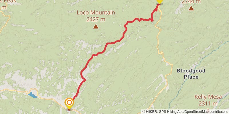 Continental Divide Trail - New Mexico stage 18 Map