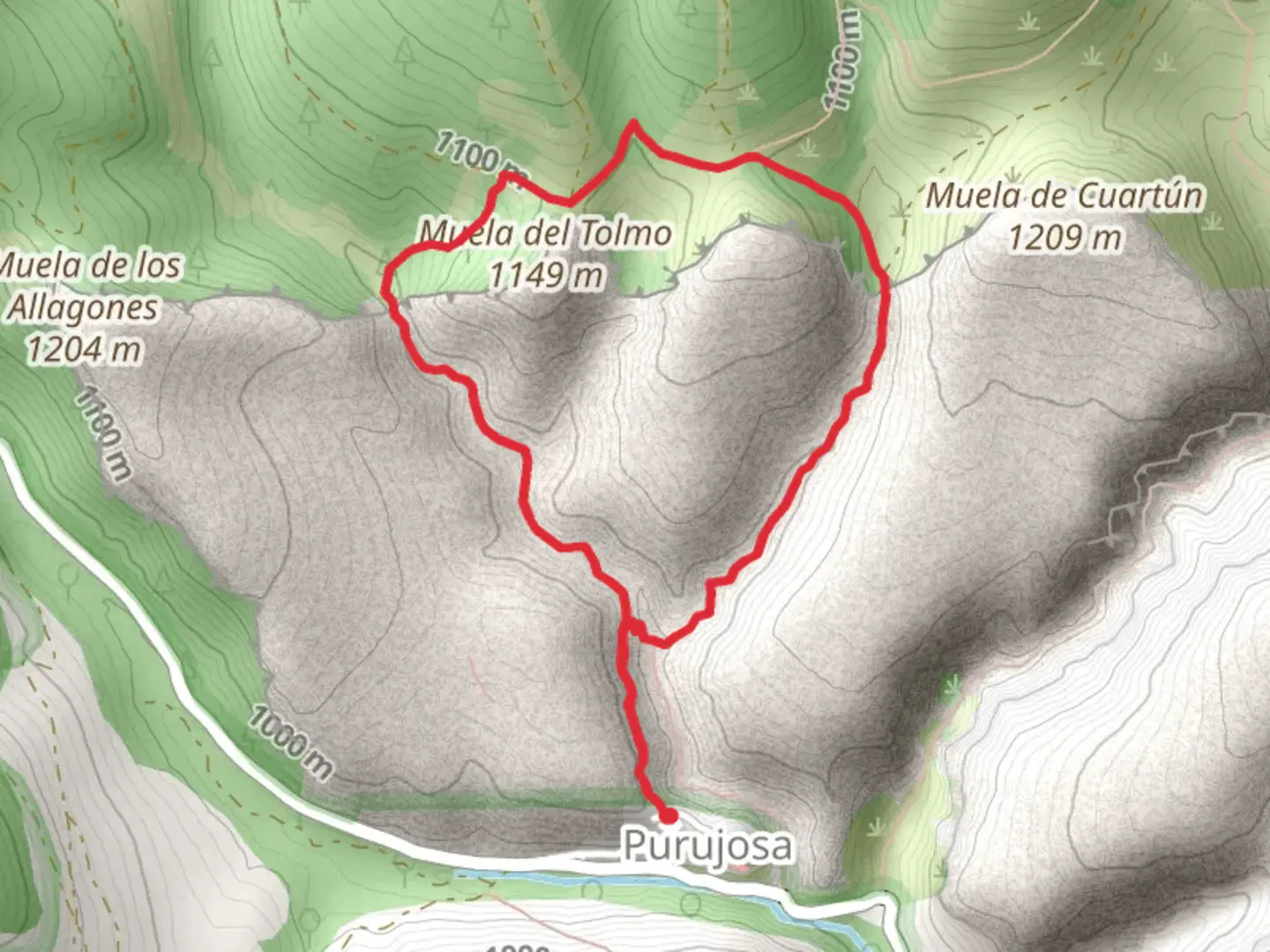 An image depicting the trail Purujosa - Barranco de la Virgen PR Z 77 and its surrounding area.